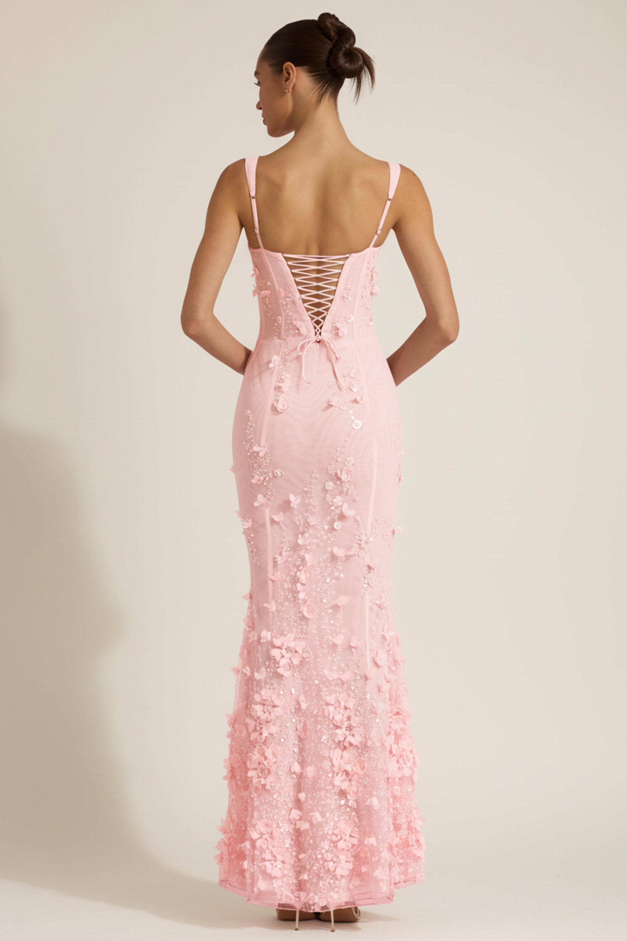 Vasanta Embellished Fishtail Corset Gown in Pink | Oh Polly Vasanta Embellished Fishtail Corset Gown in Pink | Oh Polly