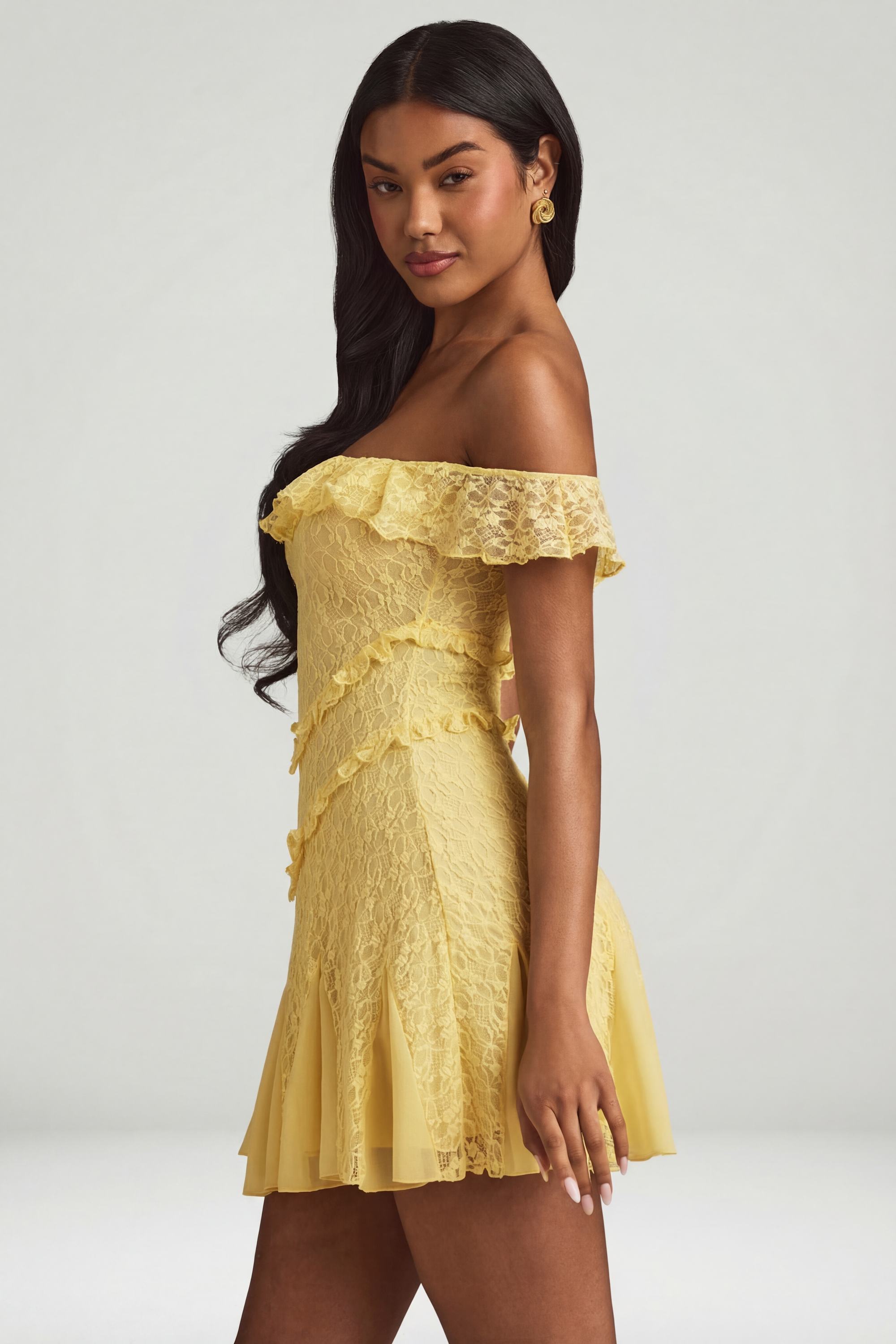 pastel off the shoulder dress Women's Ceries Off-Shoulder Applique Midi Dress XS/S/M/L/XL/Customize Cream & Pastel Pink MEAN BLVD Cream & Pastel Pink / L
