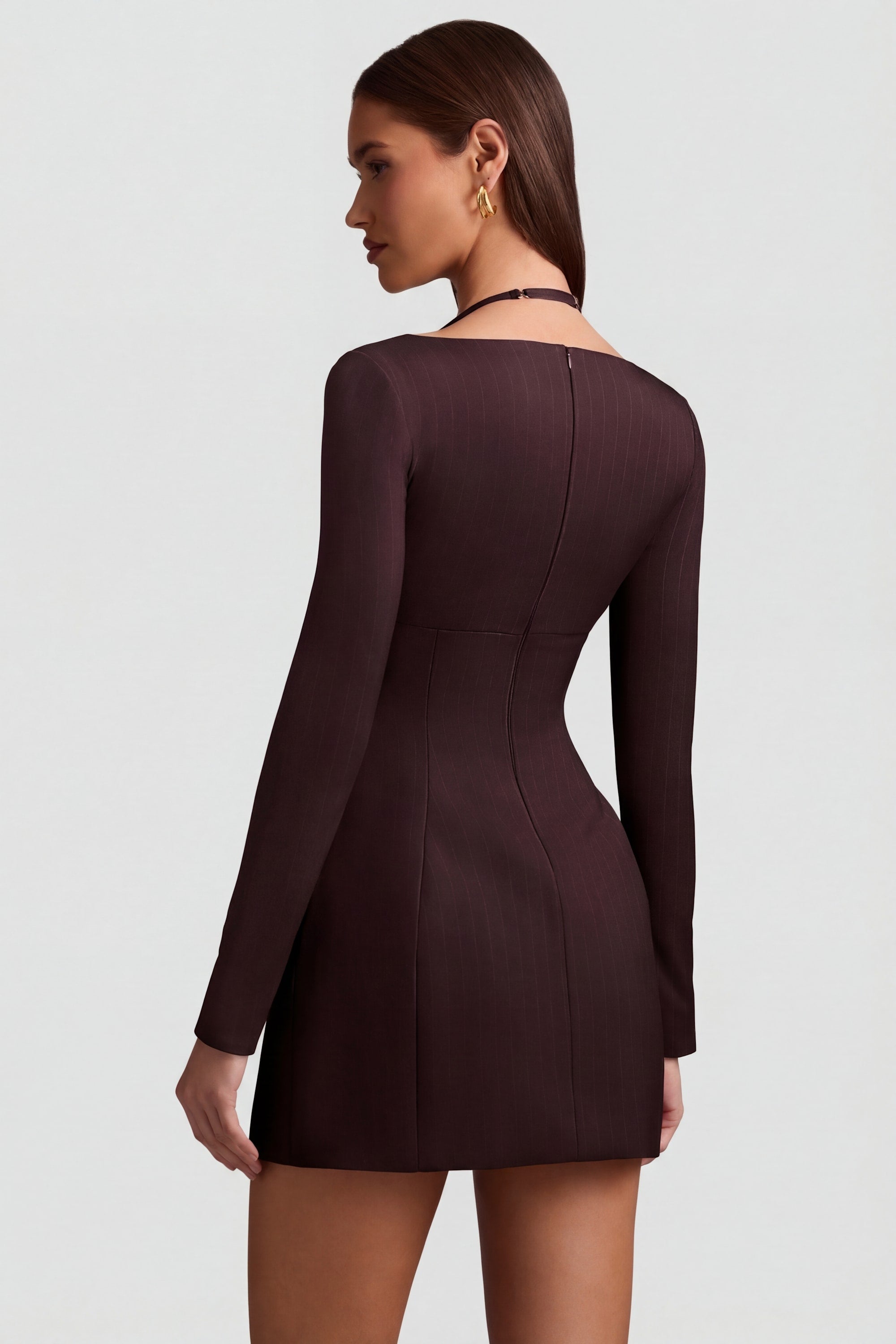 brown pinstripe dress Shiny Sequins Off the Shoulder Champagne Tulle Prom Dresses, Short Cha main image 1
