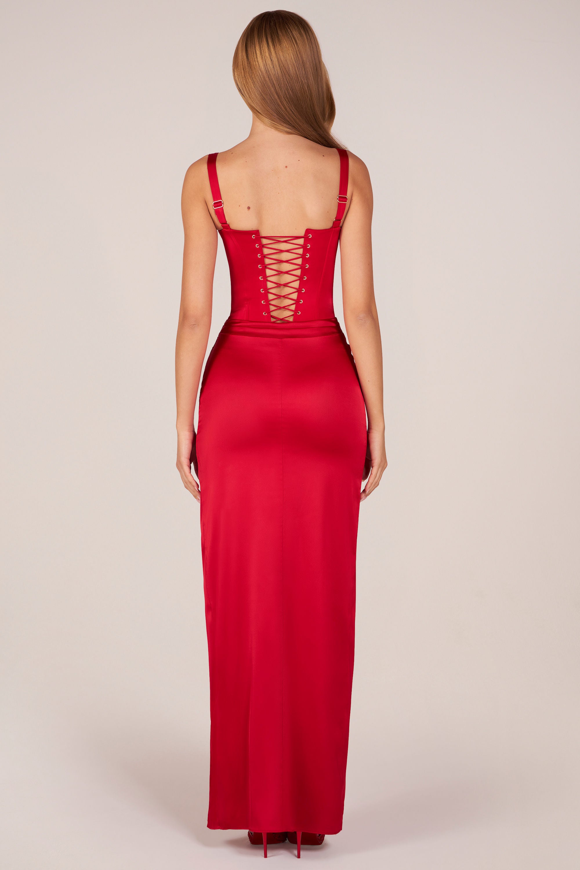 strapless open back dress Red Lace High Low Homecoming Dresses Spaghetti Strap Satin Prom Dress –  SheerGirl
