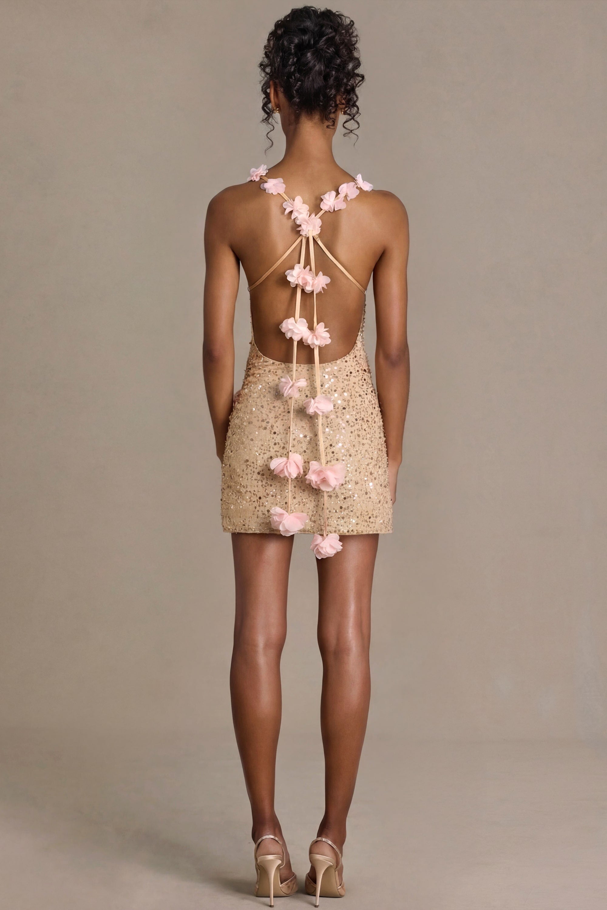 Seraphine Premium Embellished Open-Back Mini Dress in Gold | Oh Polly Seraphine Premium Embellished Open-Back Mini Dress in Gold | Oh Polly