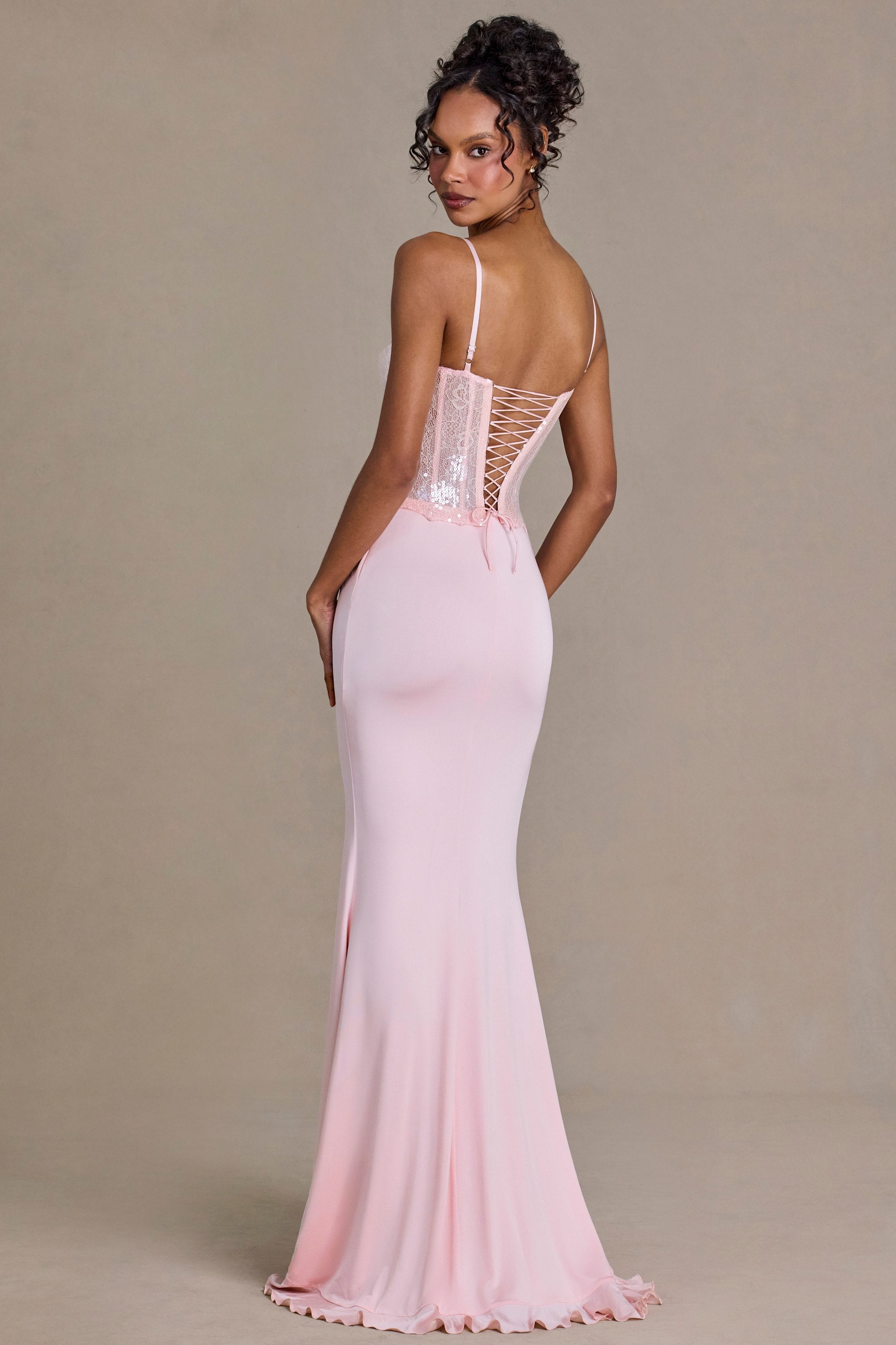 Embellished Lace Corset Gown in Blossom - 2 / Plus Cup | Oh Polly Embellished Lace Corset Gown in Blossom - 2 / Plus Cup | Oh Polly