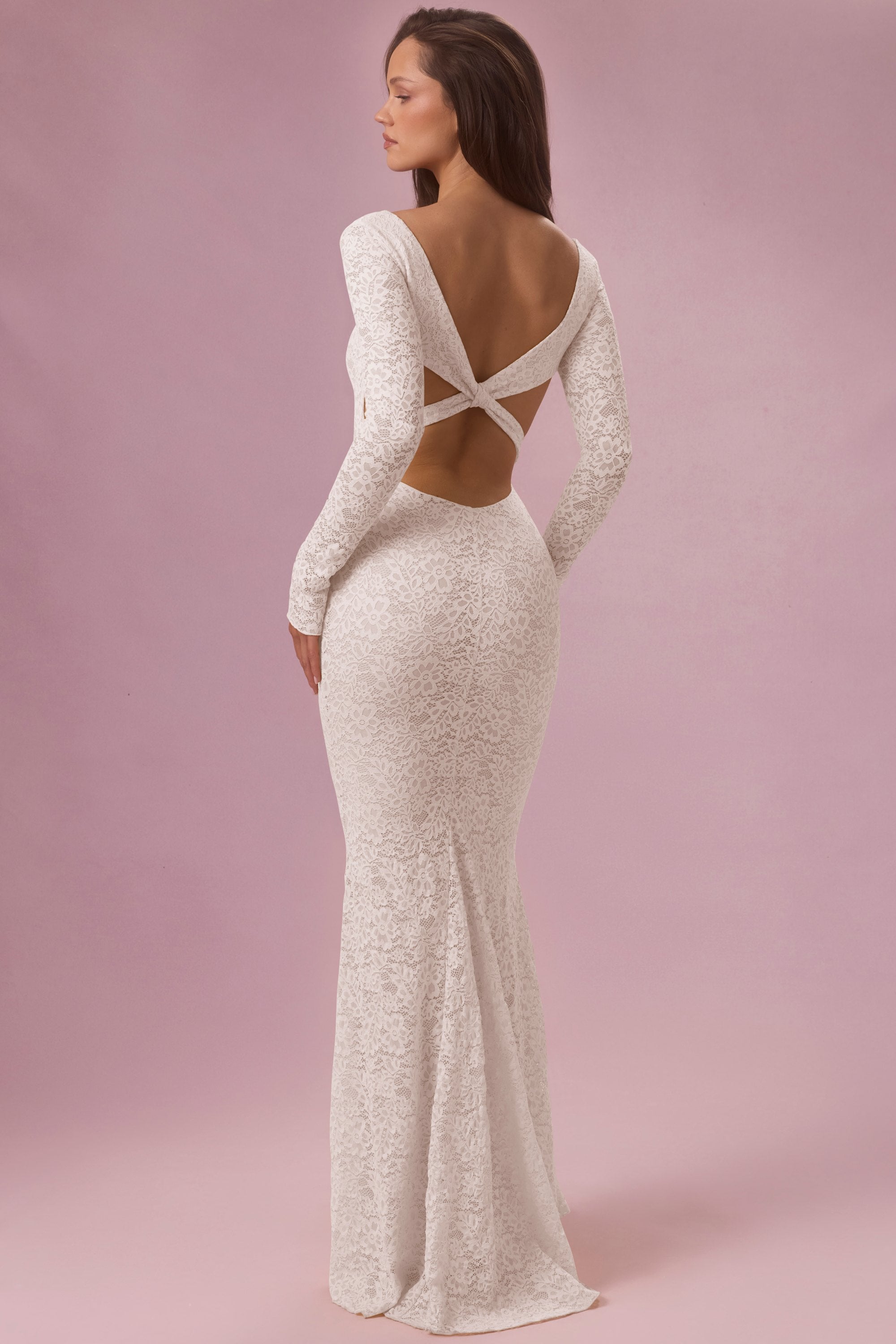 long sleeve ivory lace dress Long-Sleeve Maxi in Pearl - XL Size:24 (3-4 Yrs) Size:US 12 Whether you are dressing Floral Blush Pink with