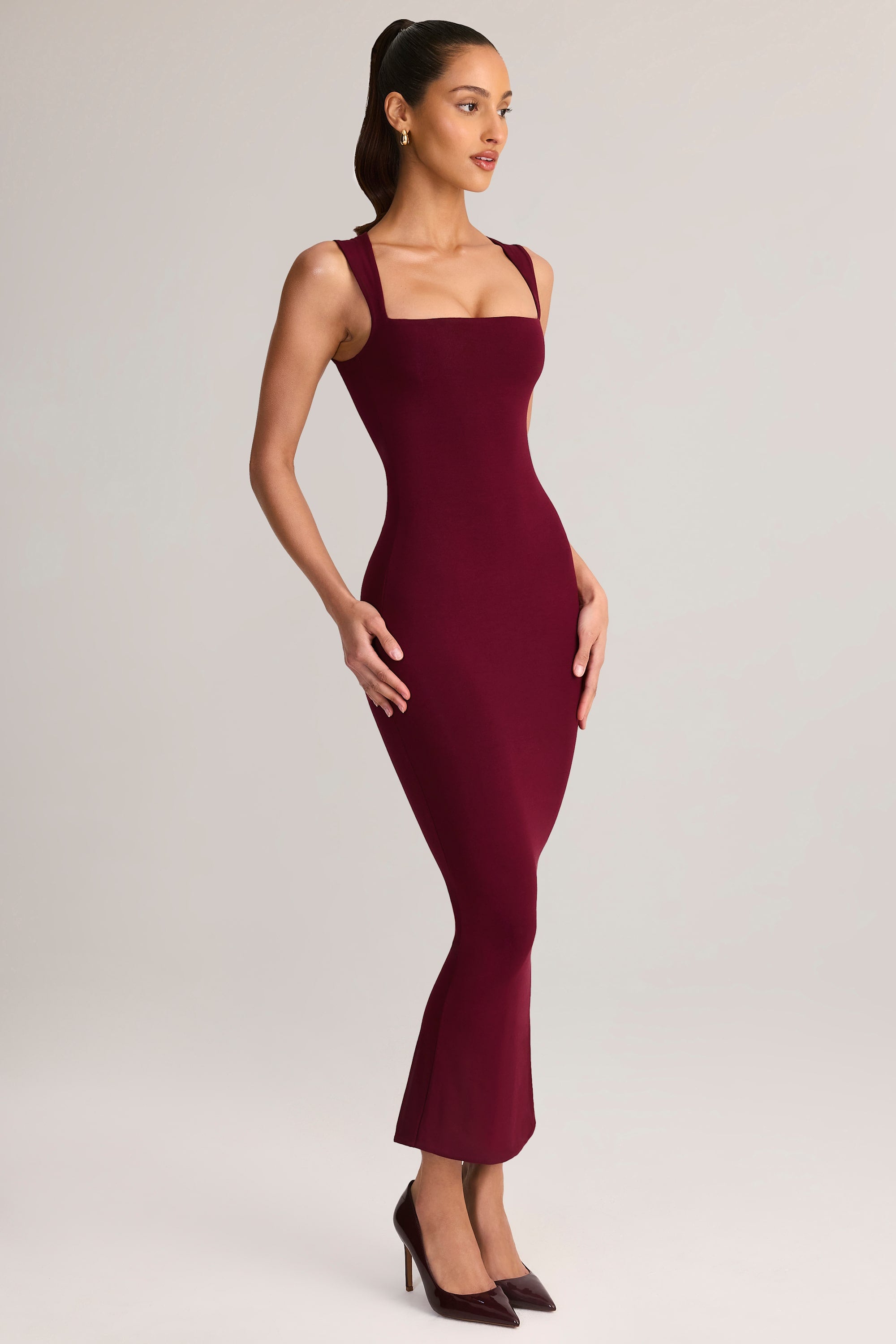 wine bodycon dress Annabel Bodycon Maxi Dress Wine main image 0