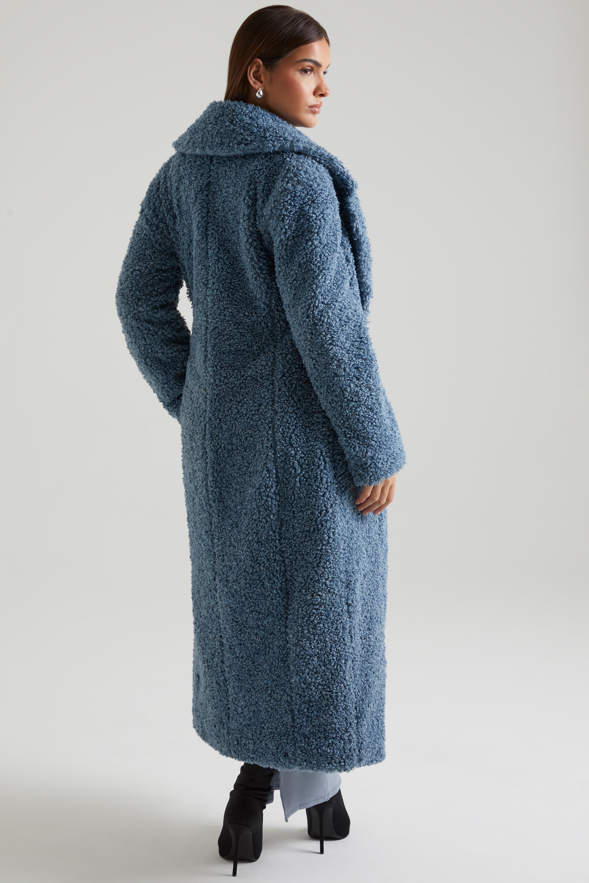 LE CIEL BLEU Faux Shearling Cocoon Coat