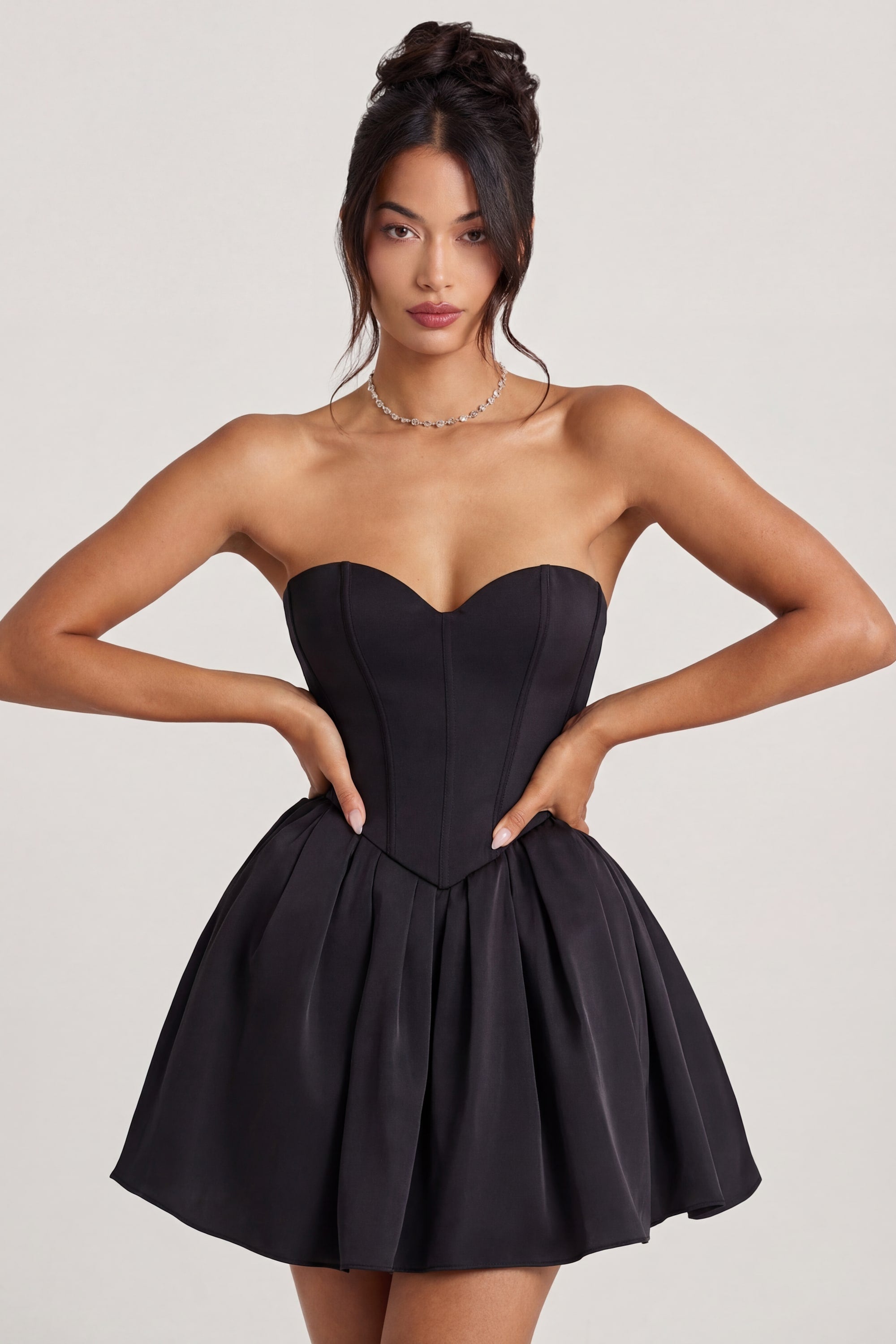 Corset Tulle Mini Dress in Jet Black - 6 / Long | Oh Polly Corset Tulle Mini Dress in Jet Black - 6 / Long | Oh Polly
