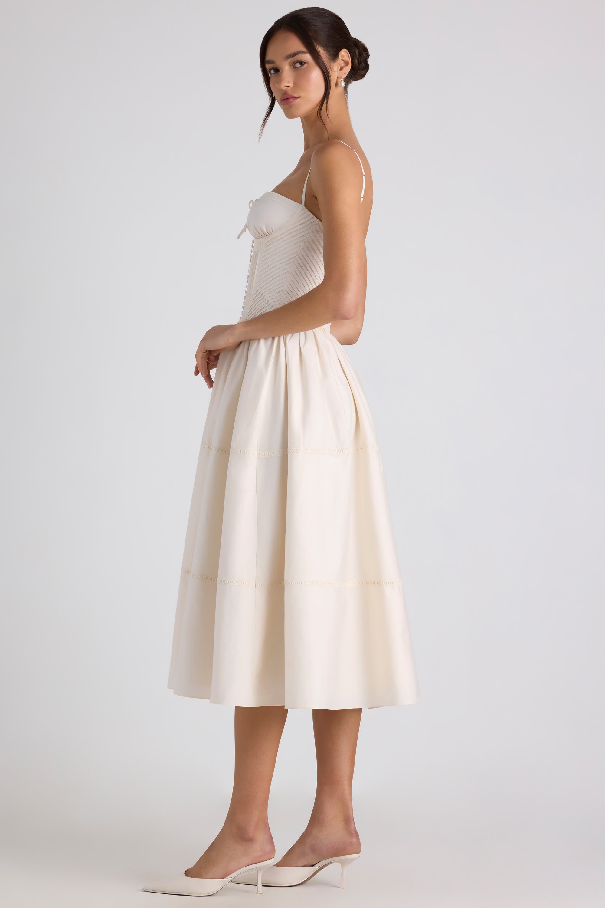 meryl linen dress pop sardines ivory Staud - FEDERICO LINEN TOP | POP SARDINES IVORY