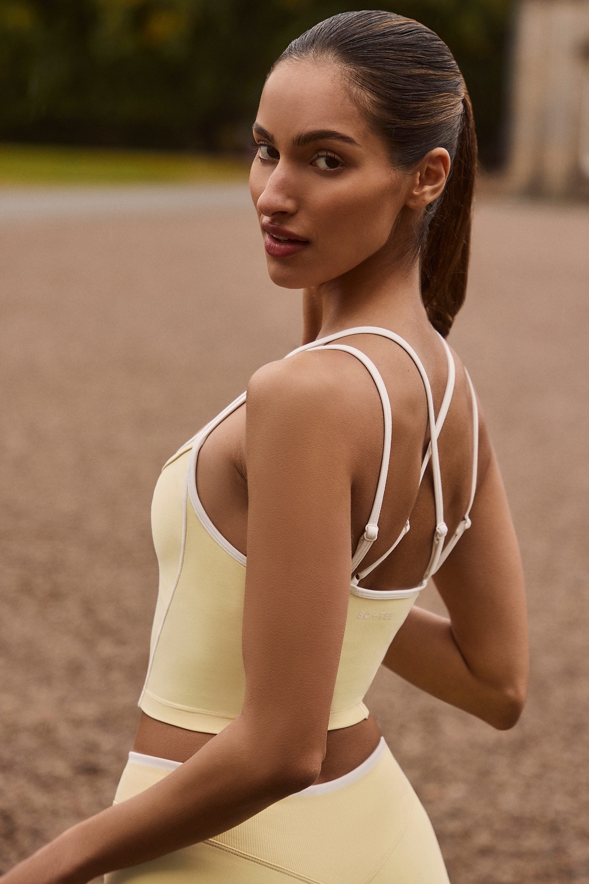 Soft Active Layered Tank Top in Soft Yellow | Bo+Tee – Oh Polly US
