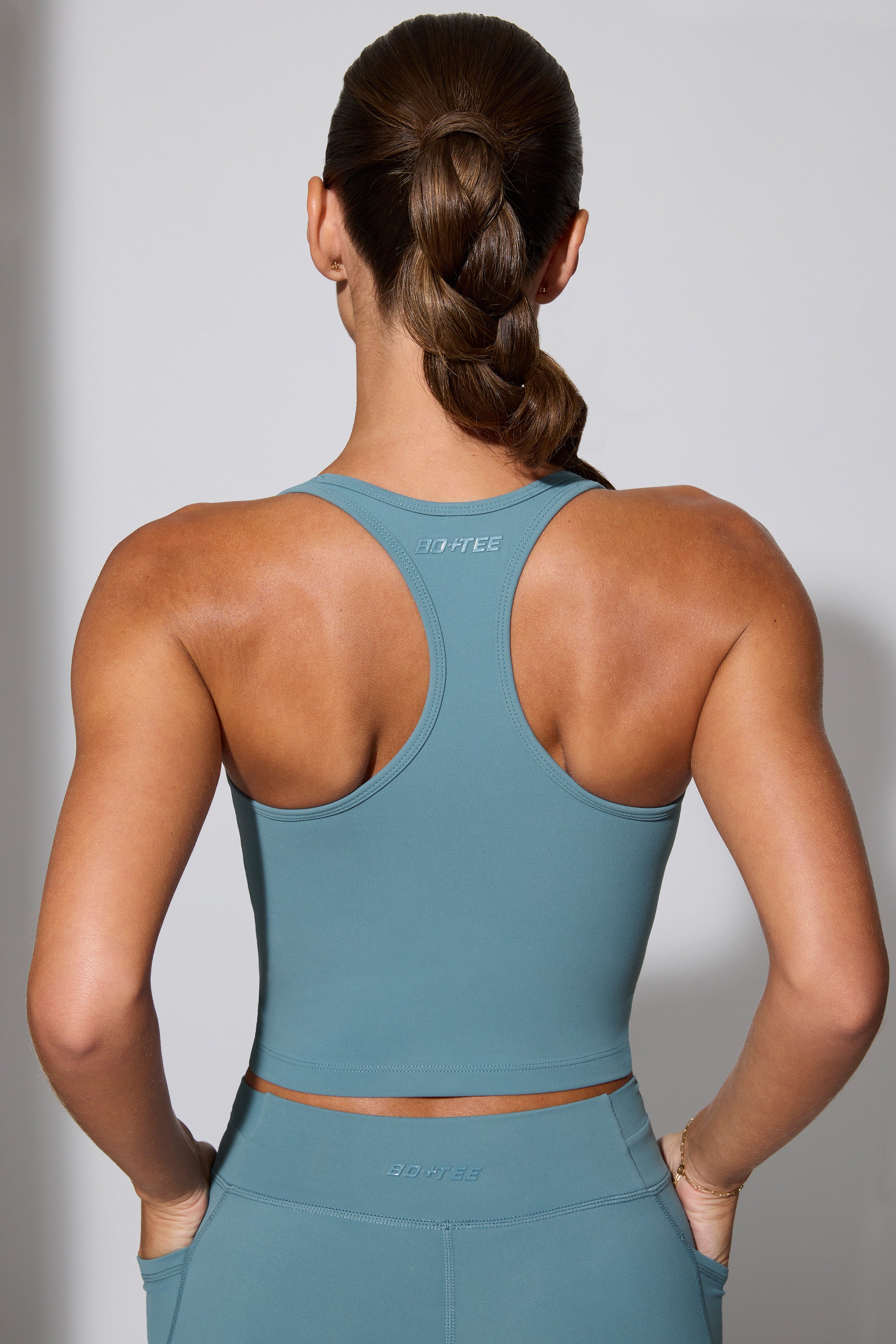 Racerback Tank Top in Slate Blue – Oh Polly UK