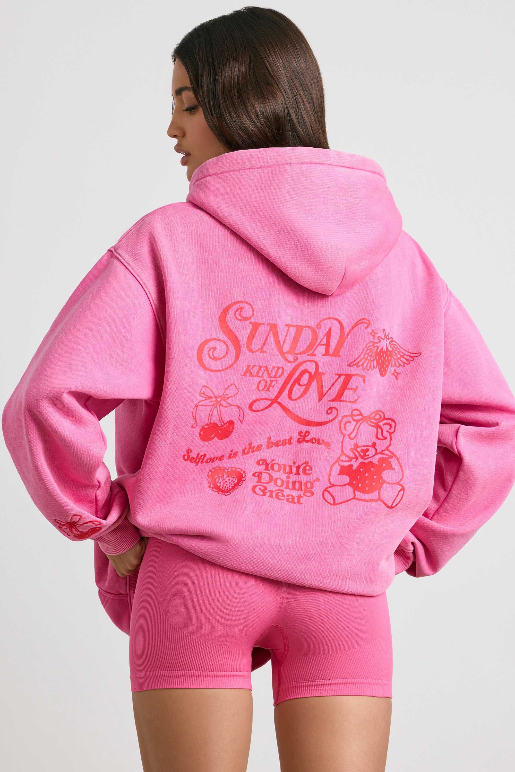 Oversized Hoodie in Hot Pink Oh Polly1