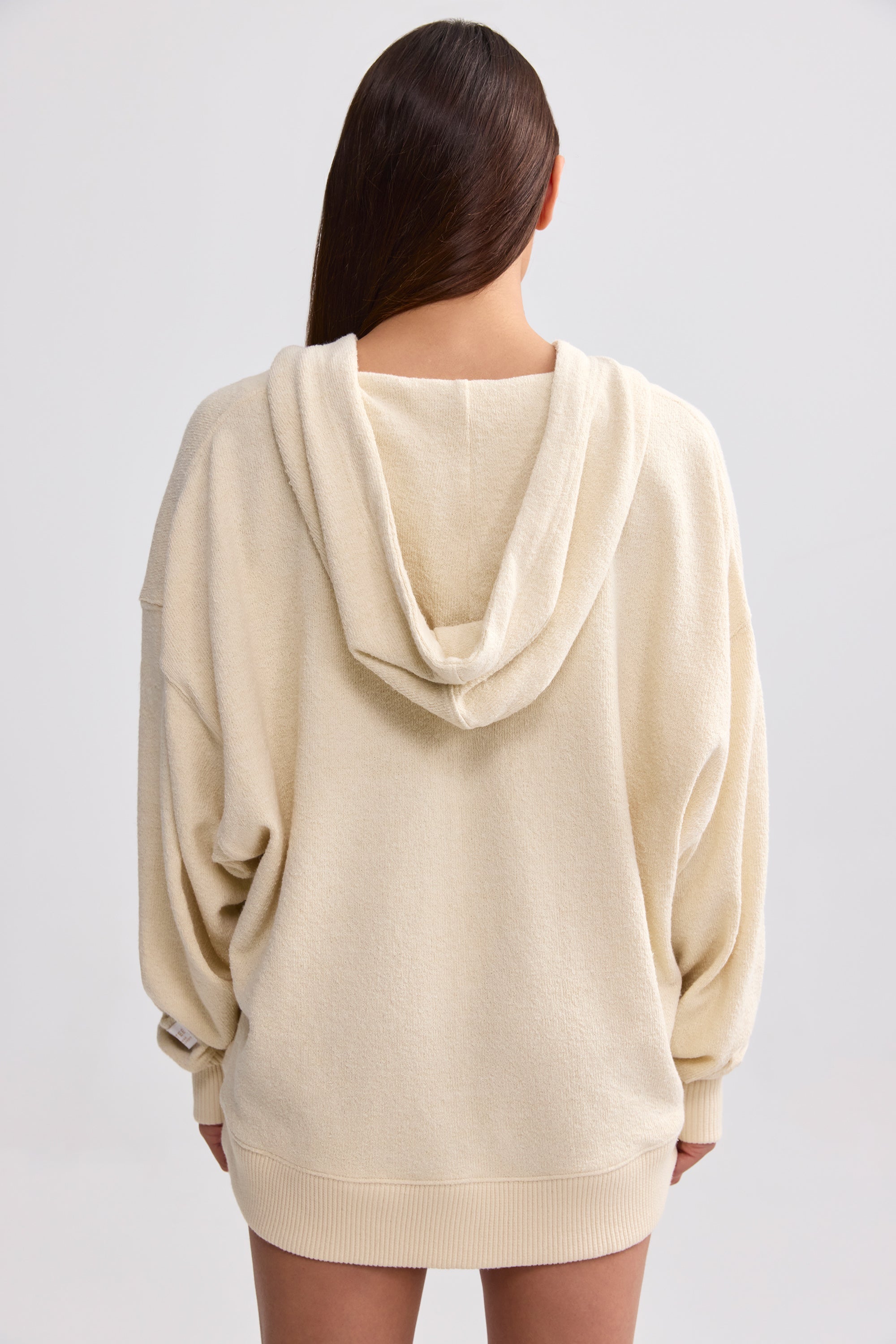 Daily Ritual Women's Supersoft Terry Long-Sleeve Hooded Pullover - Sand, Large