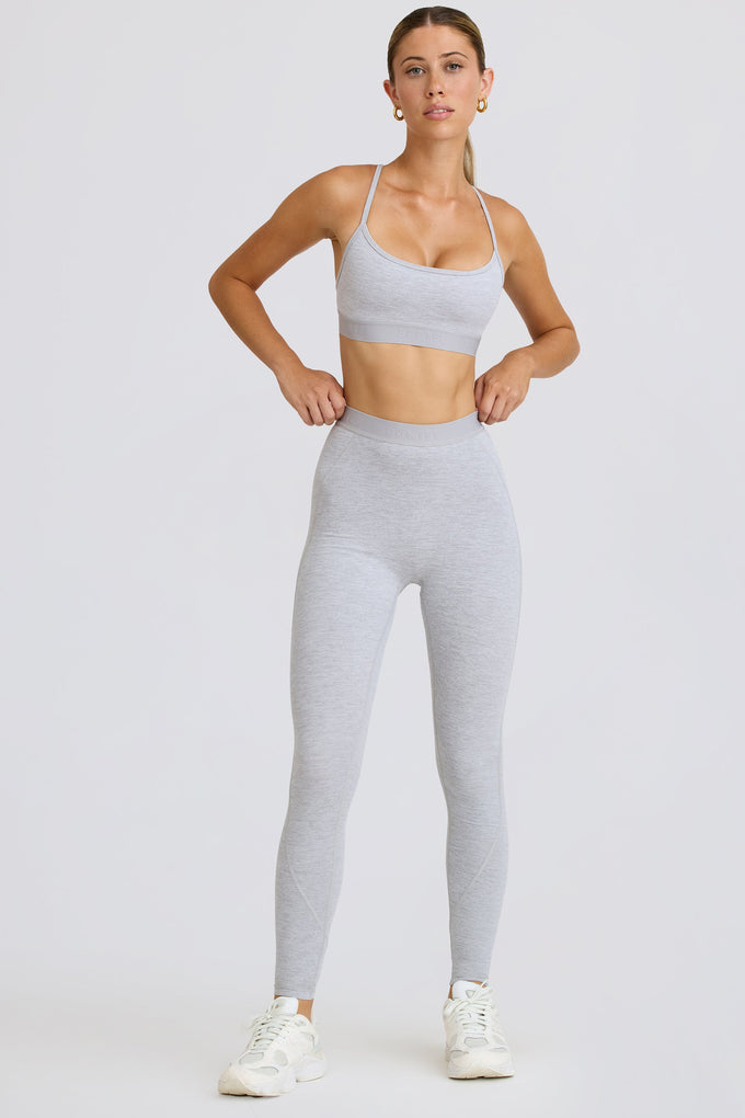 Petite Soft Active Leggings in Grey Marl