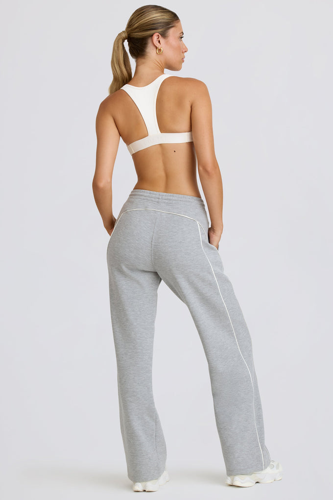 Tall Mid-Rise Straight-Leg Joggers in Grey Marl