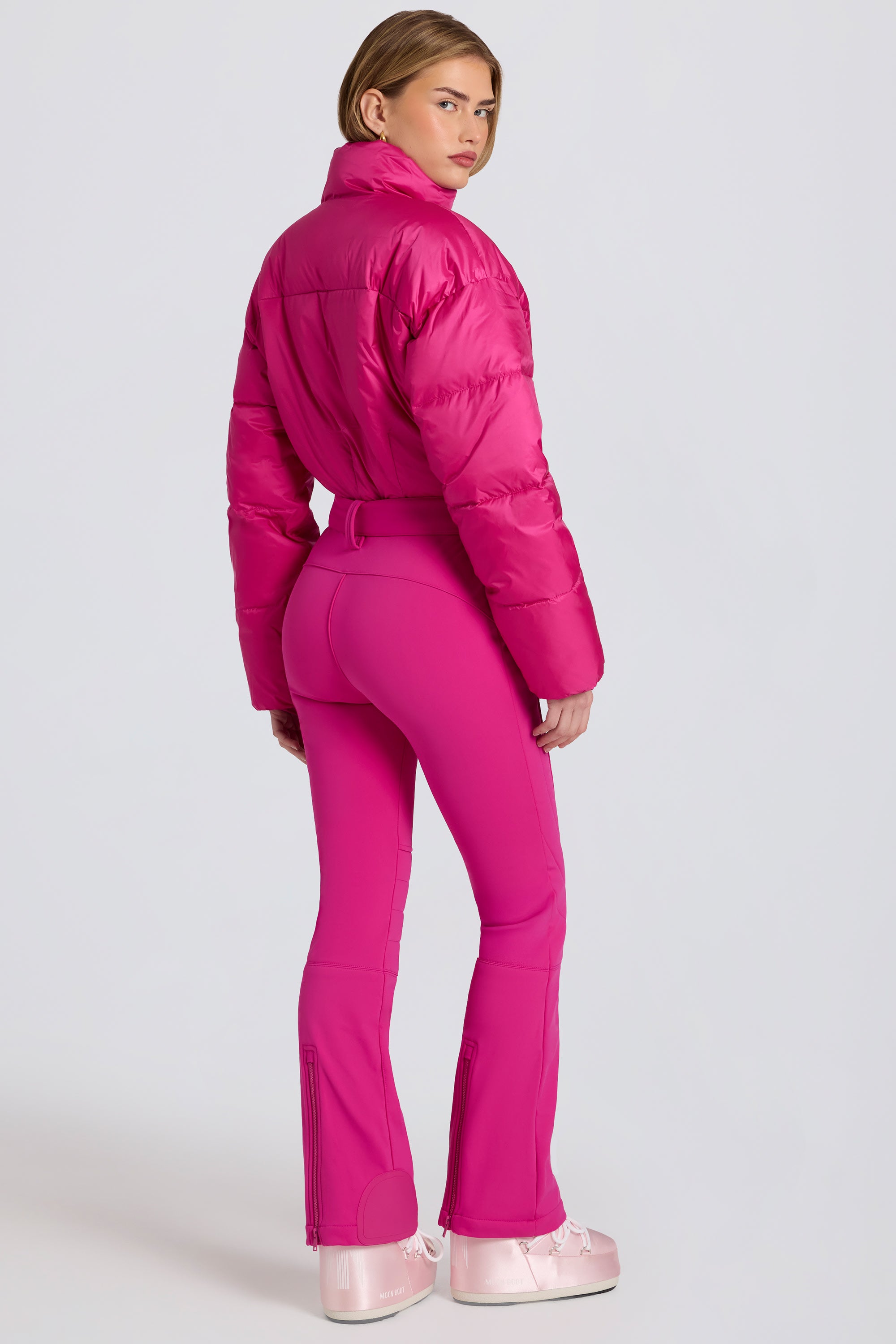 Waterproof Padded Belted Ski Suit in Magenta Pink | Bo+Tee – Oh
