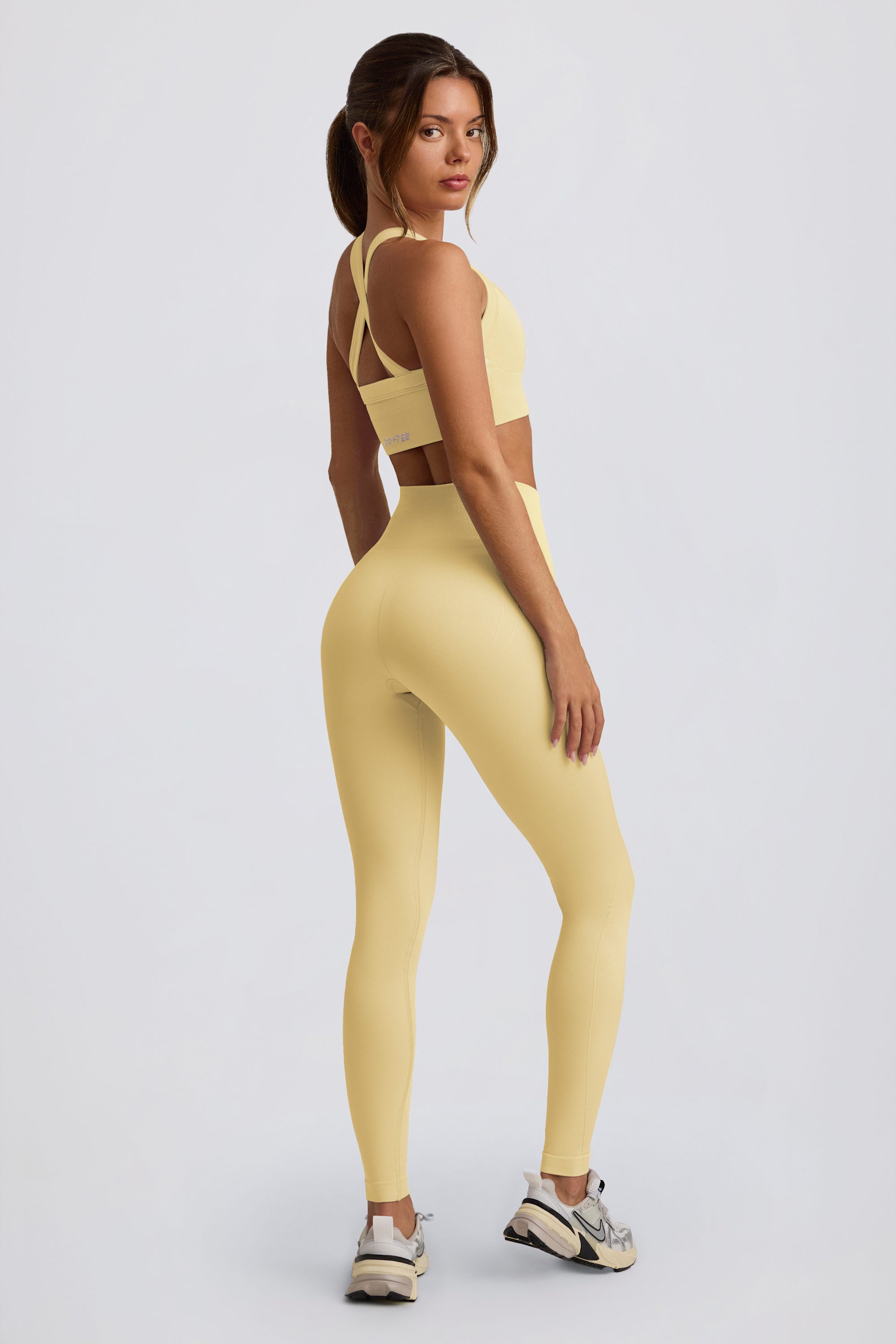 Super Sculpt Seamless High-Waist Leggings in Butter Yellow | Oh Polly