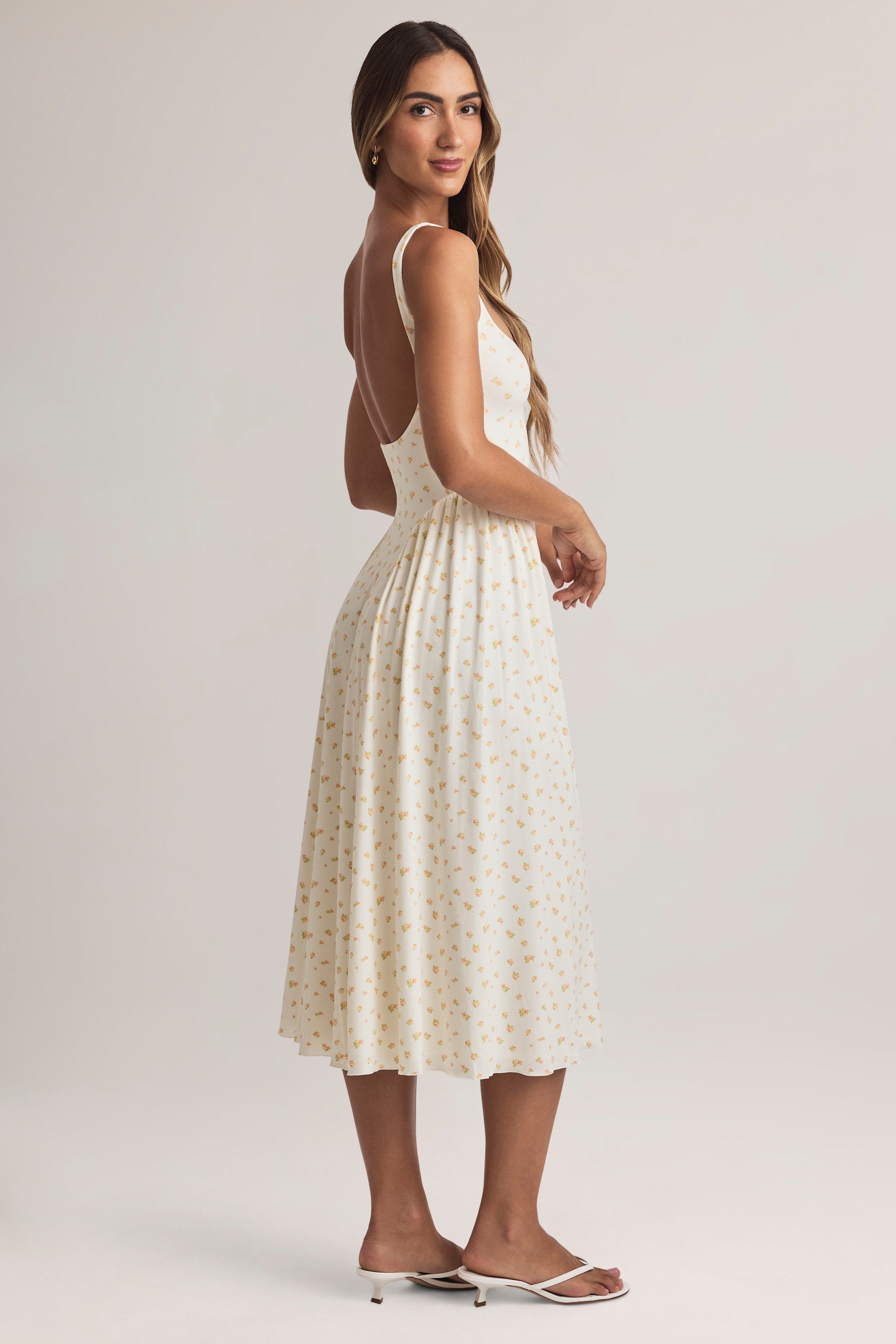 Modal A-Line Midaxi Dress in Floral Print - S | Oh Polly Modal A-Line Midaxi Dress in Floral Print - S | Oh Polly