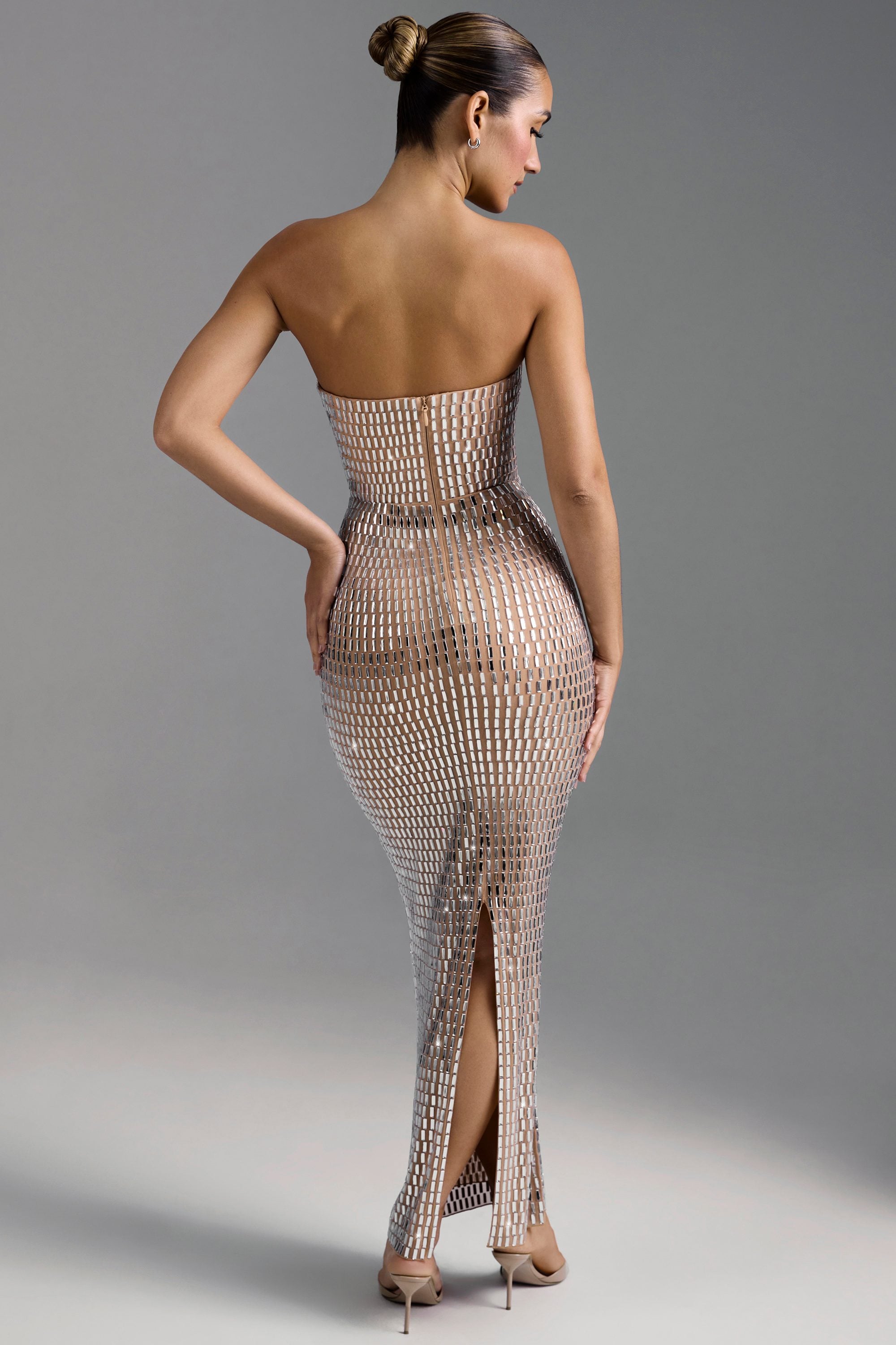 Amaya Embellished Bandeau Maxi Dress in Almond | Oh Polly 12 Amaya Embellished Bandeau Maxi Dress in Almond | Oh Polly 12