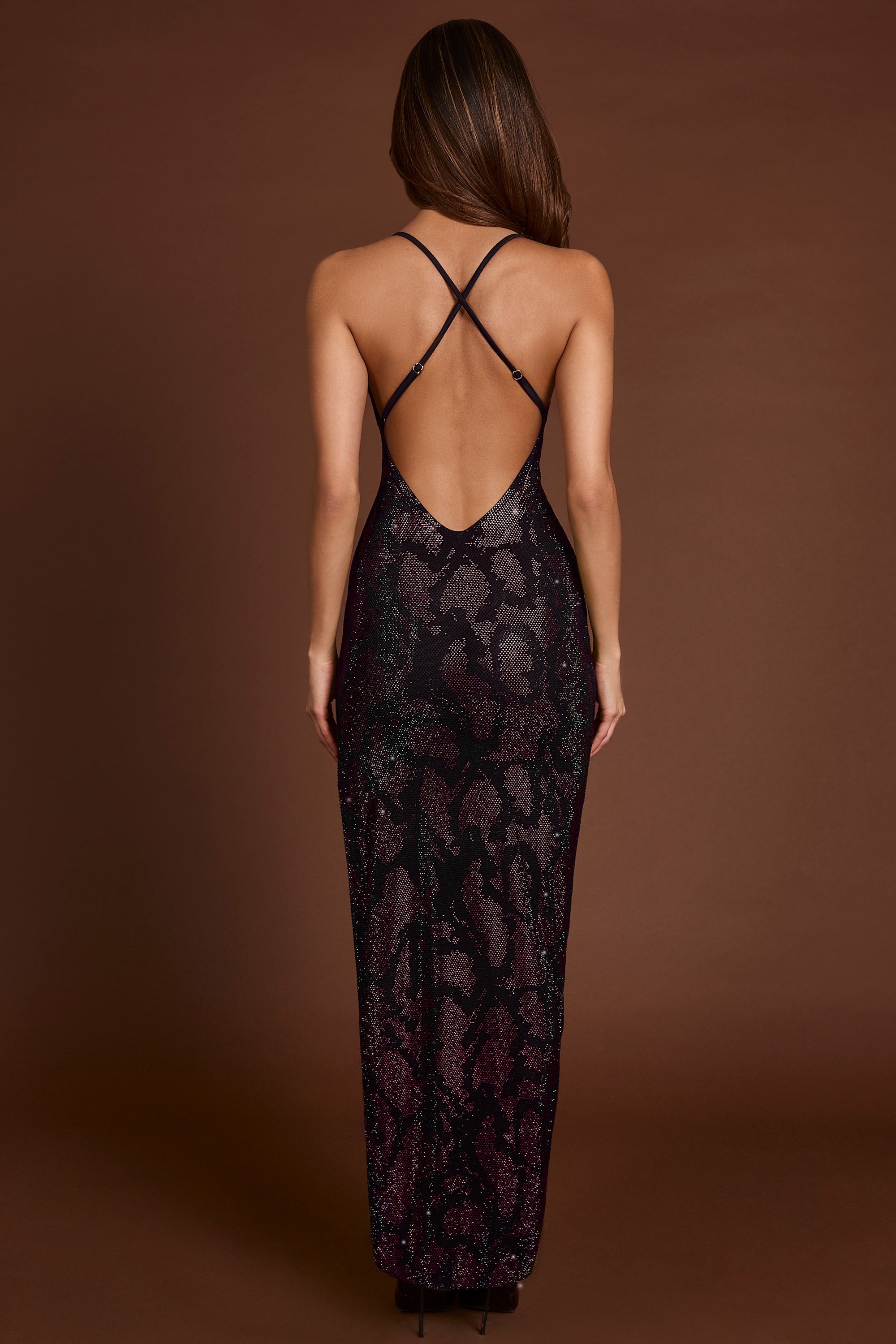 Luserna Embellished Halterneck Maxi Dress in Purple Snake | Oh Polly Luserna Embellished Halterneck Maxi Dress in Purple Snake | Oh Polly