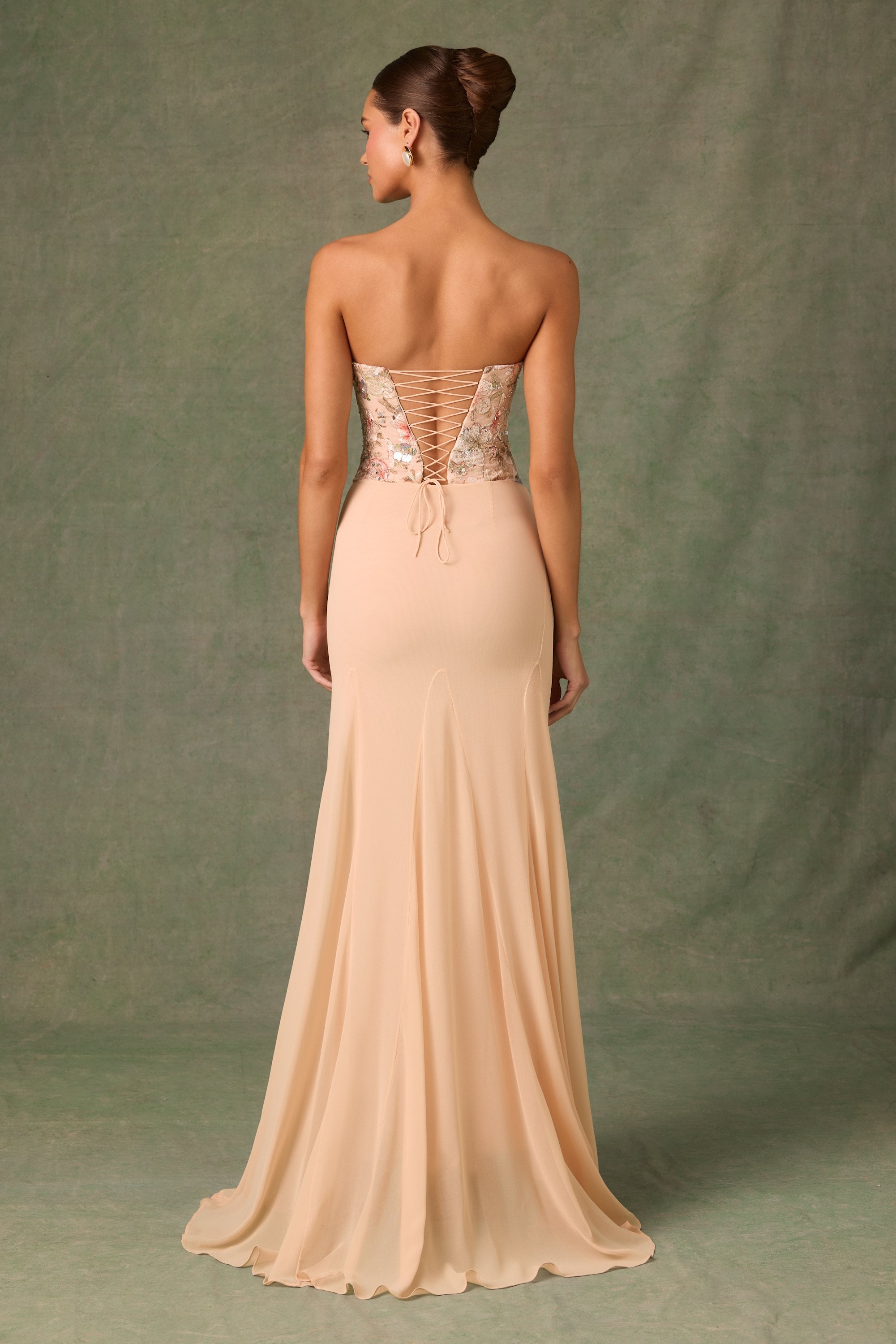 Katie Embellished Corset Maxi Gown (Blush) main image 0