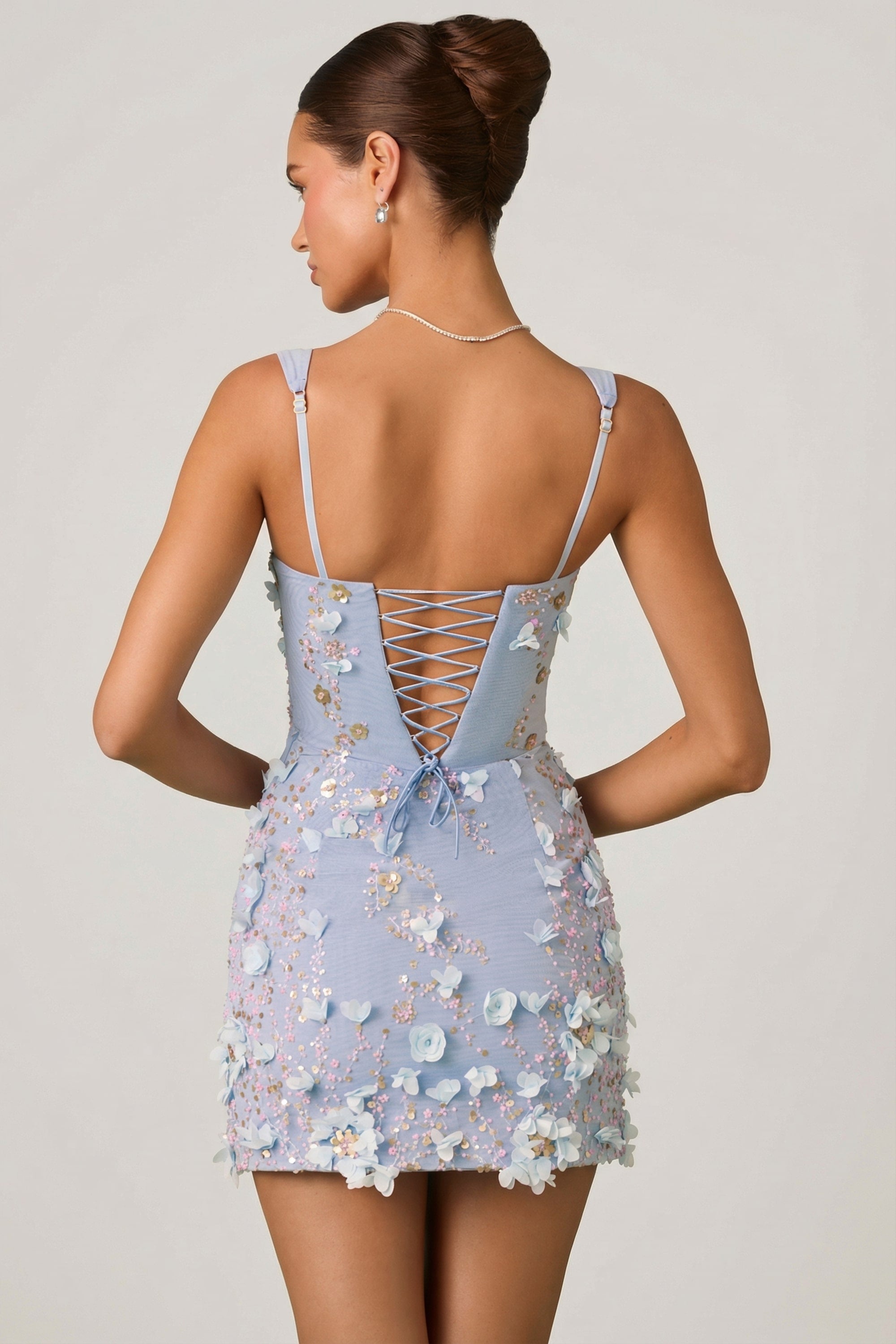Briar Embellished Corset Mini Dress in Sky Blue | Oh Polly Briar Embellished Corset Mini Dress in Sky Blue | Oh Polly