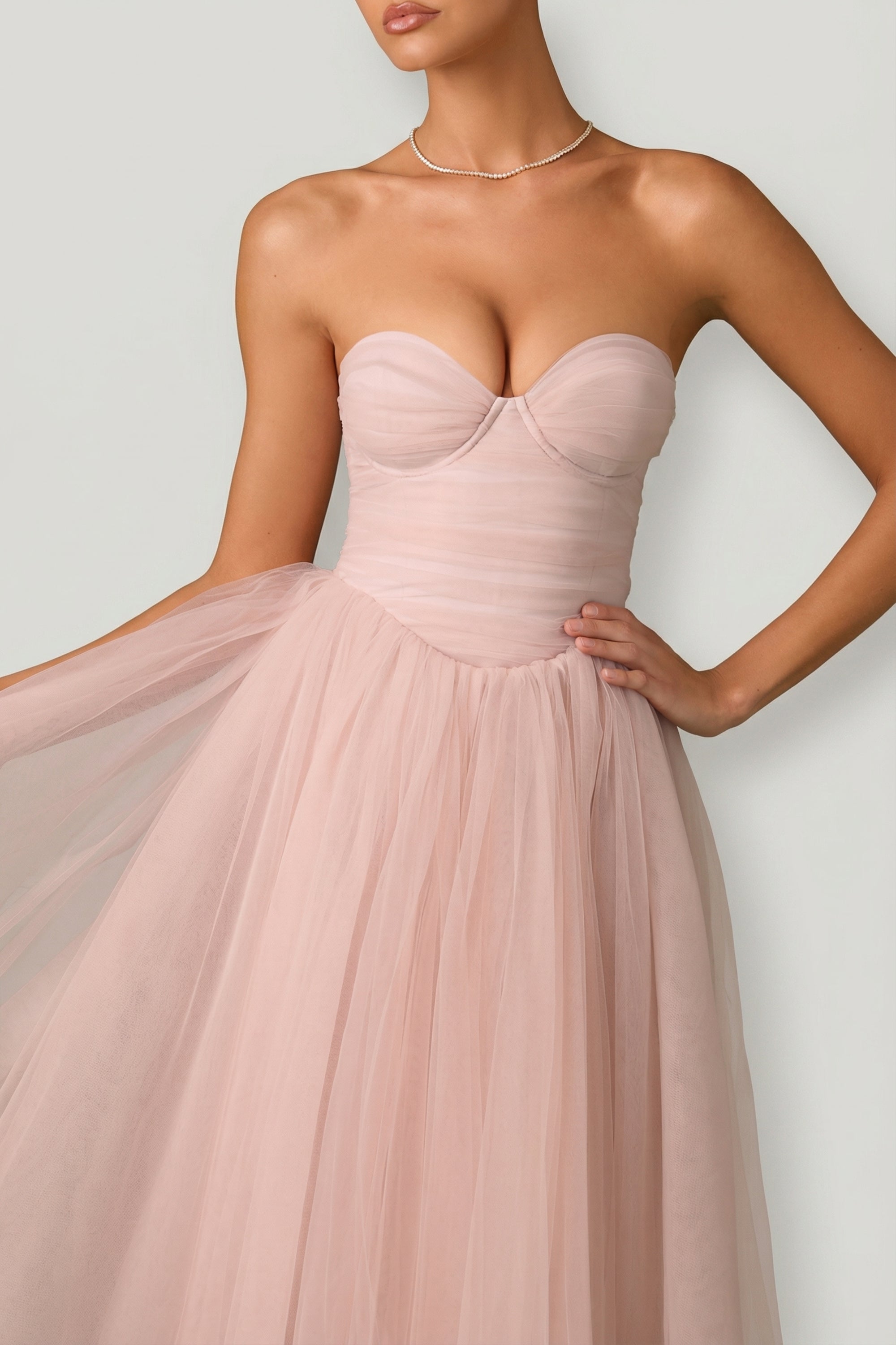 Tulle Corset Midaxi Dress in Dusty Rose - 6 / Regular | Oh Polly Tulle Corset Midaxi Dress in Dusty Rose - 6 / Regular | Oh Polly