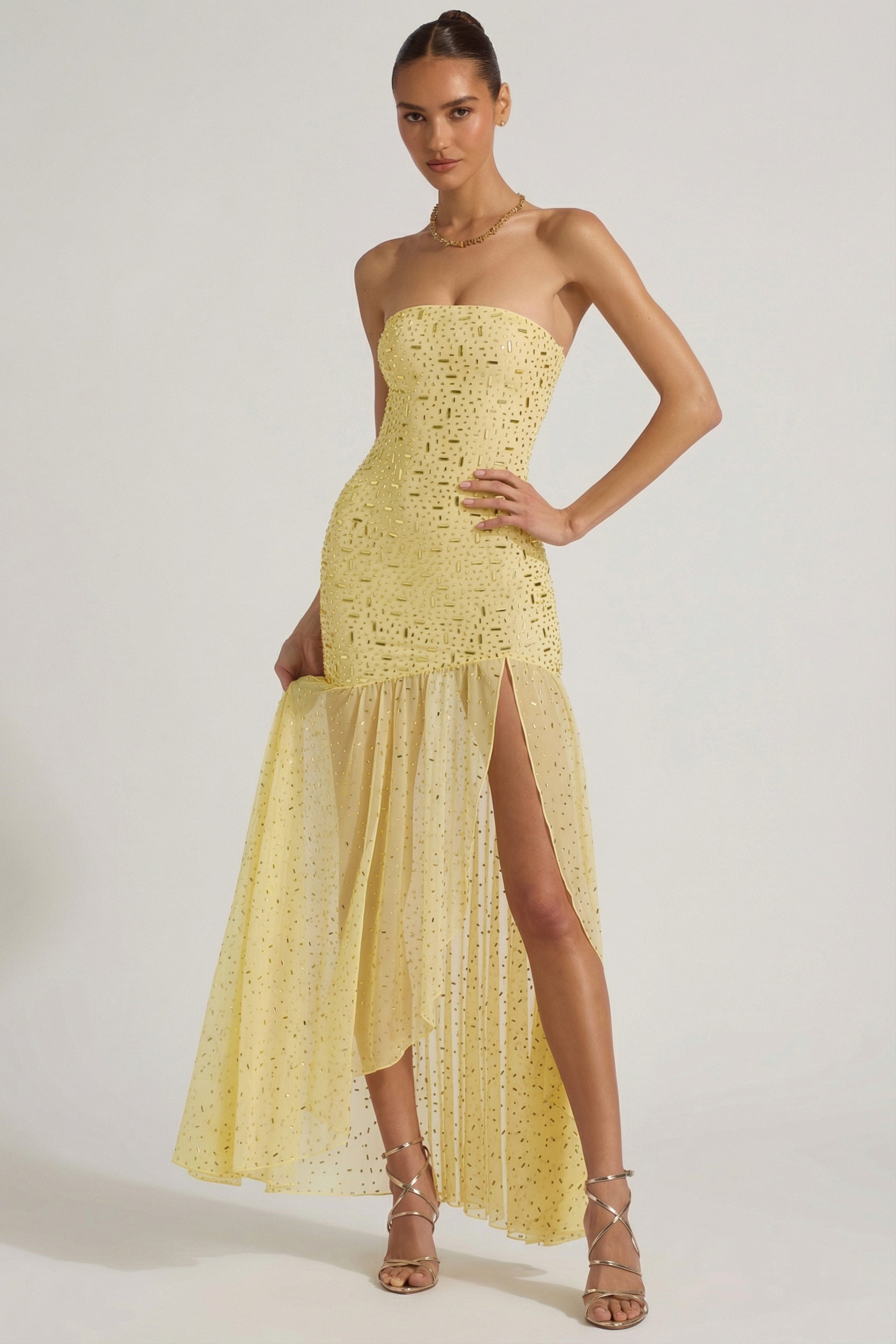 sheer asymmetrical dress Dave & Johnny 11961 Asymmetrical Ruffle Sequin Homecoming Dress Sheer Corset Cocktail Gown 14 / Navy Blue main image 0