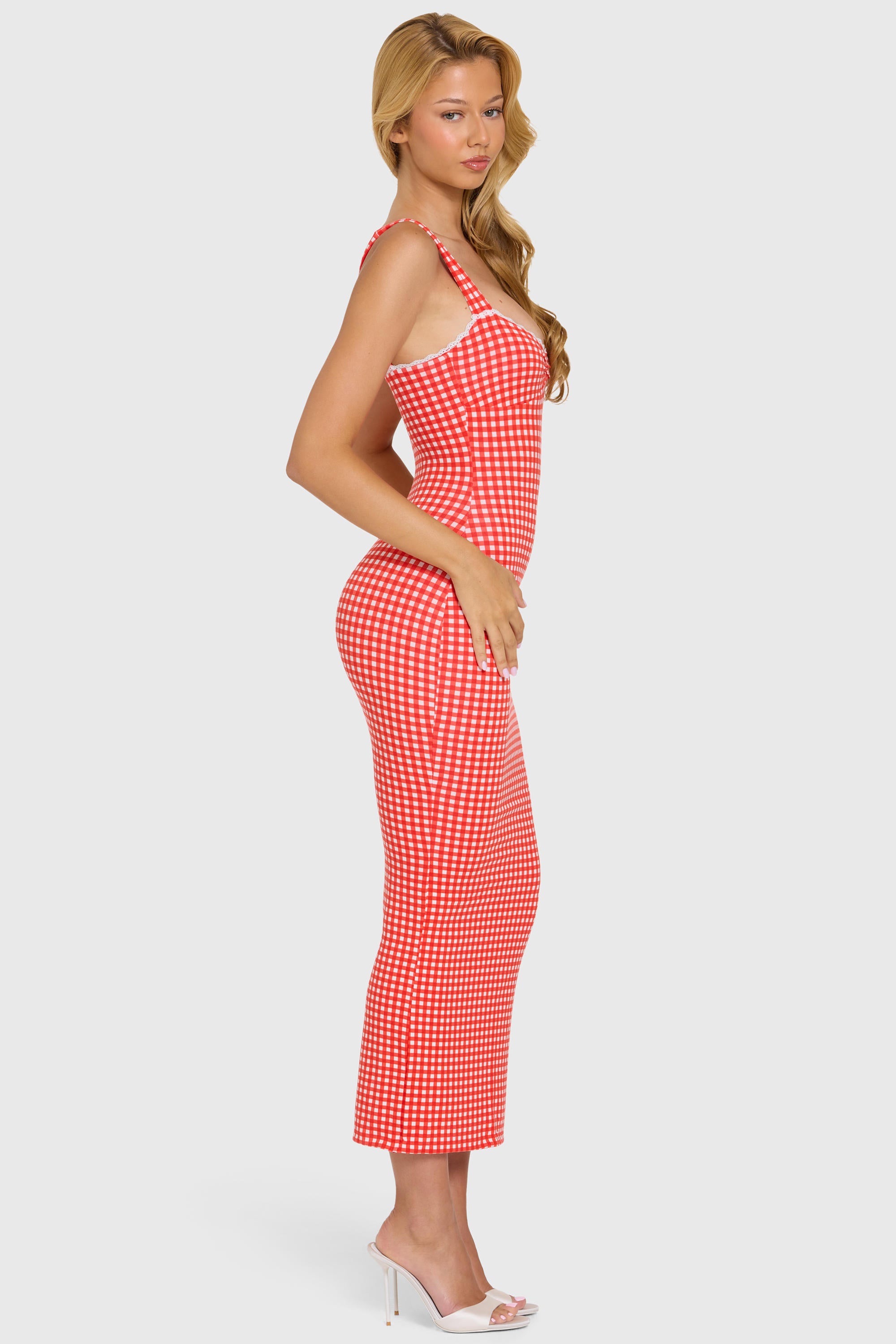 red gingham dress with lace Girls Next Red Cotton Rich Button Front Lace Gingham School Dress (3-14yrs) 14 Years