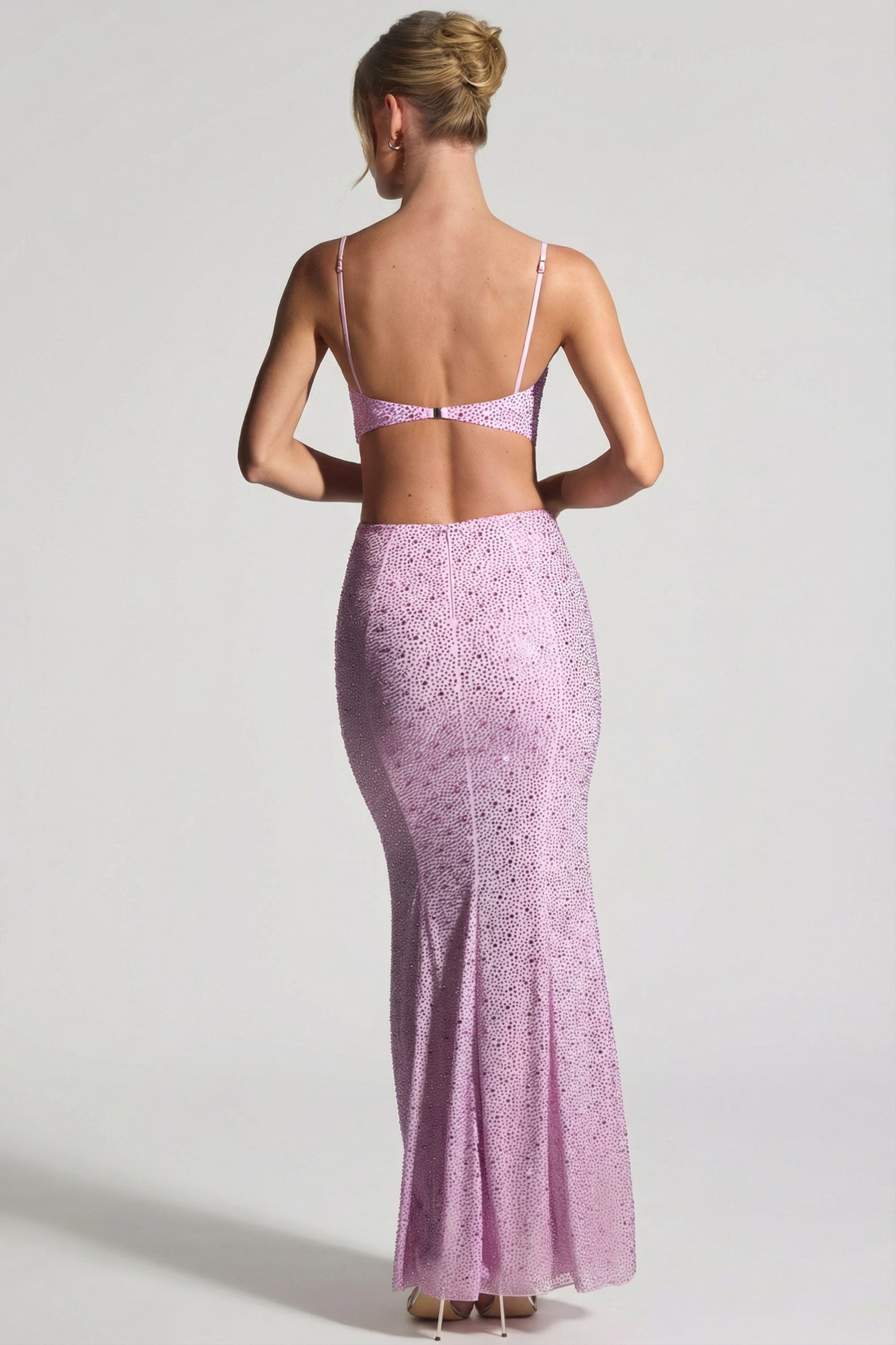 fishtail maxi evening dress Halter Deep V-Neck Elegant Fishtail Maxi Dress with Open Back main image 0