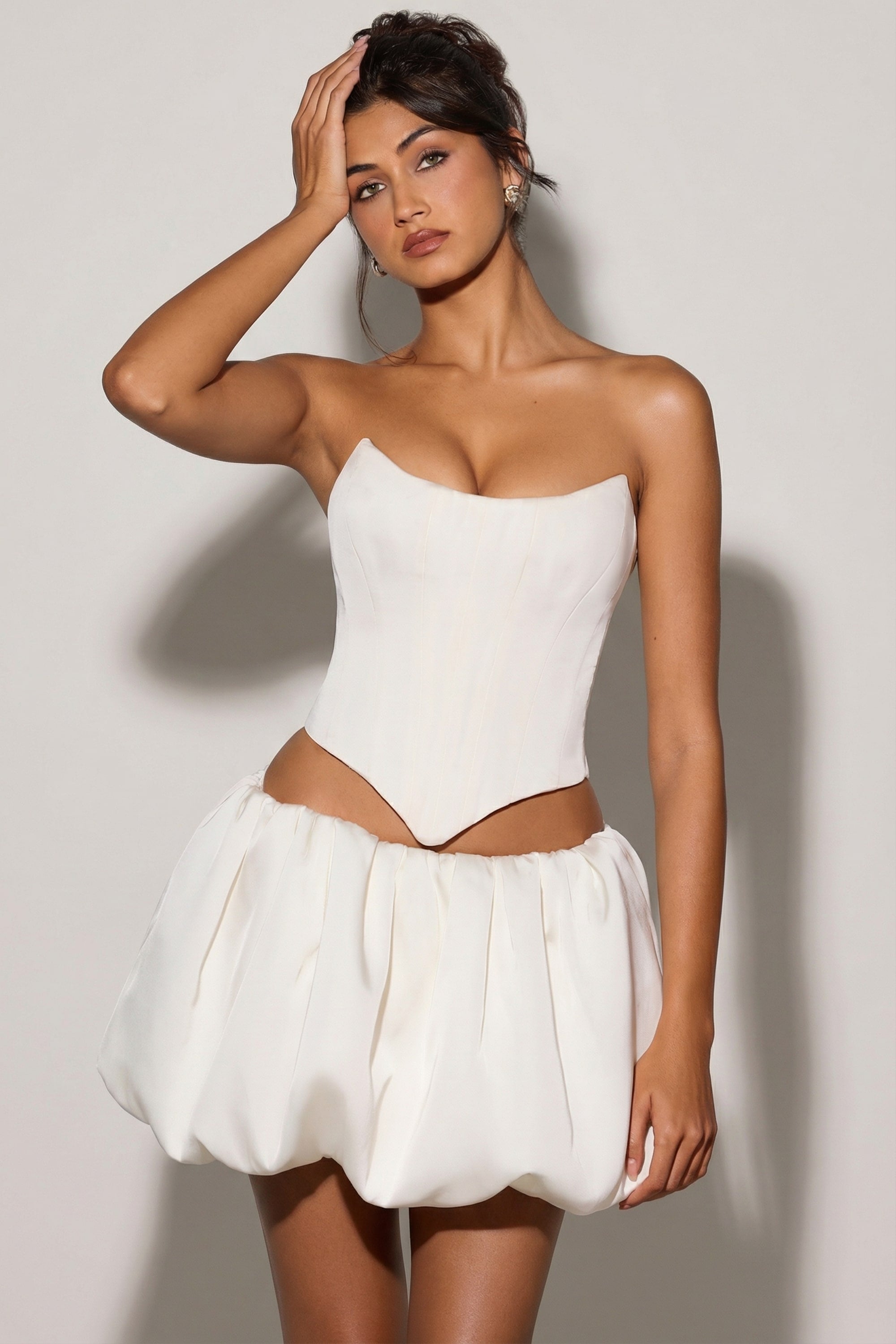Marnie Bubble Hem Micro Mini Skirt in White | Oh Polly – Oh Polly US
