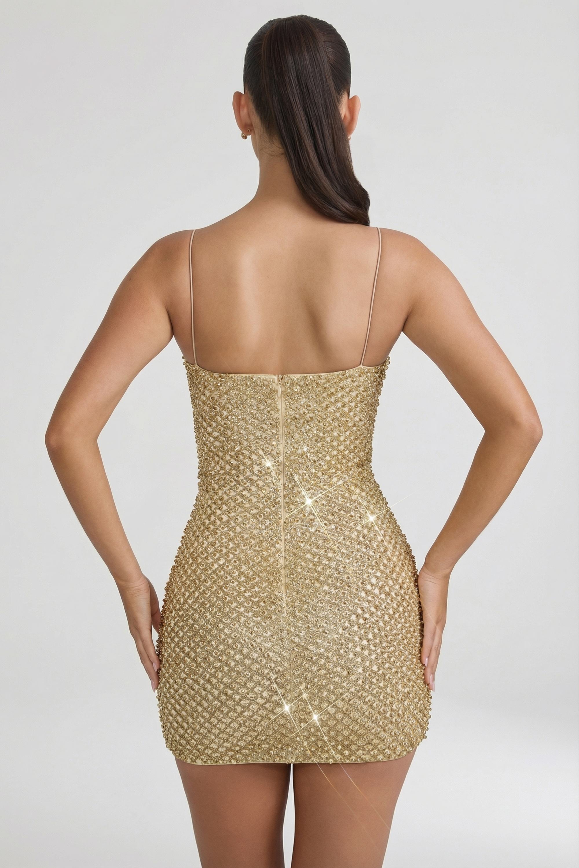 Embellished Sweetheart-Neck Mini Dress in Gold - 6 | Oh Polly Embellished Sweetheart-Neck Mini Dress in Gold - 6 | Oh Polly
