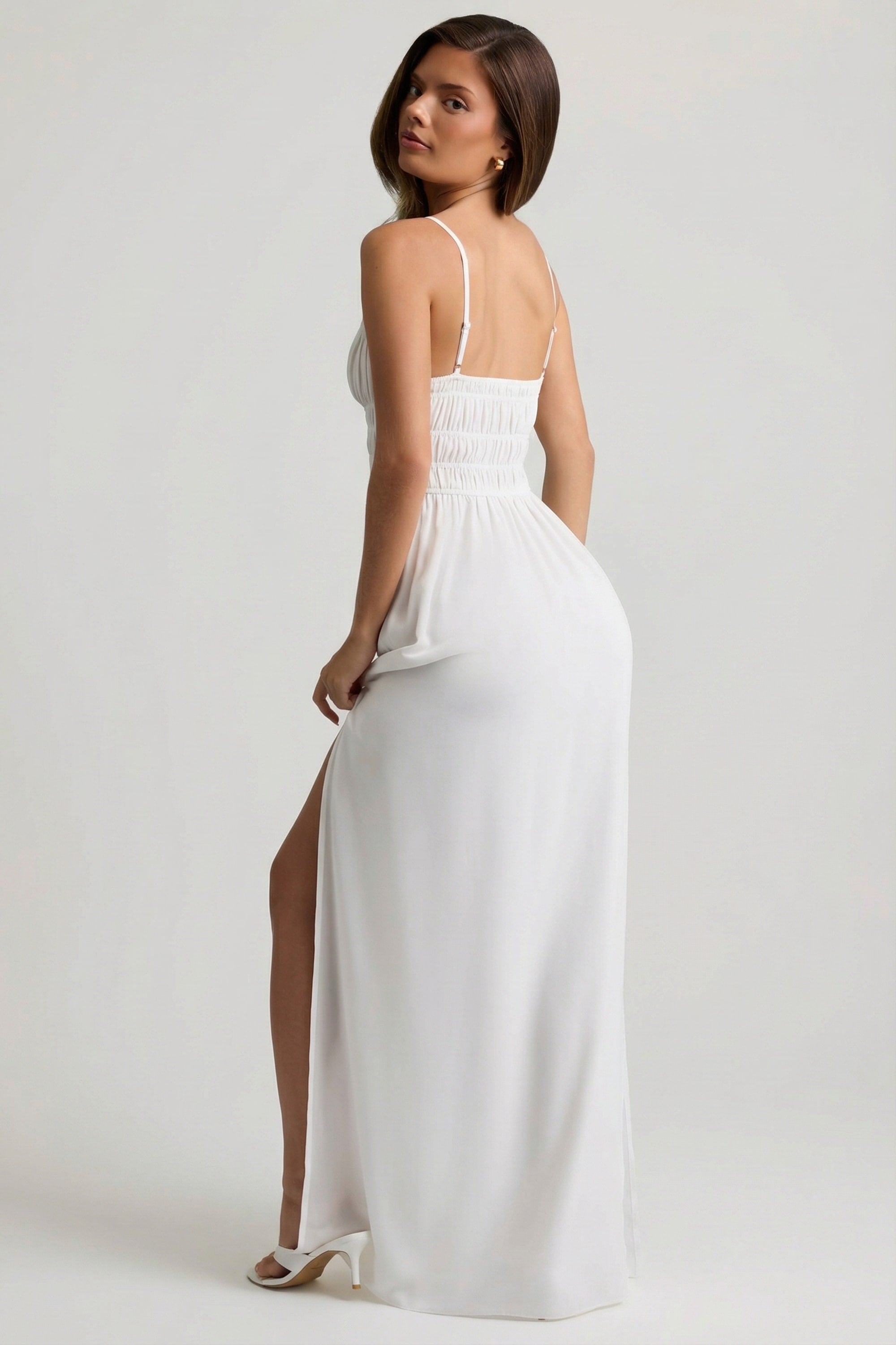 Acka lame camisole dress 白 lame camisole dress – Acka online store