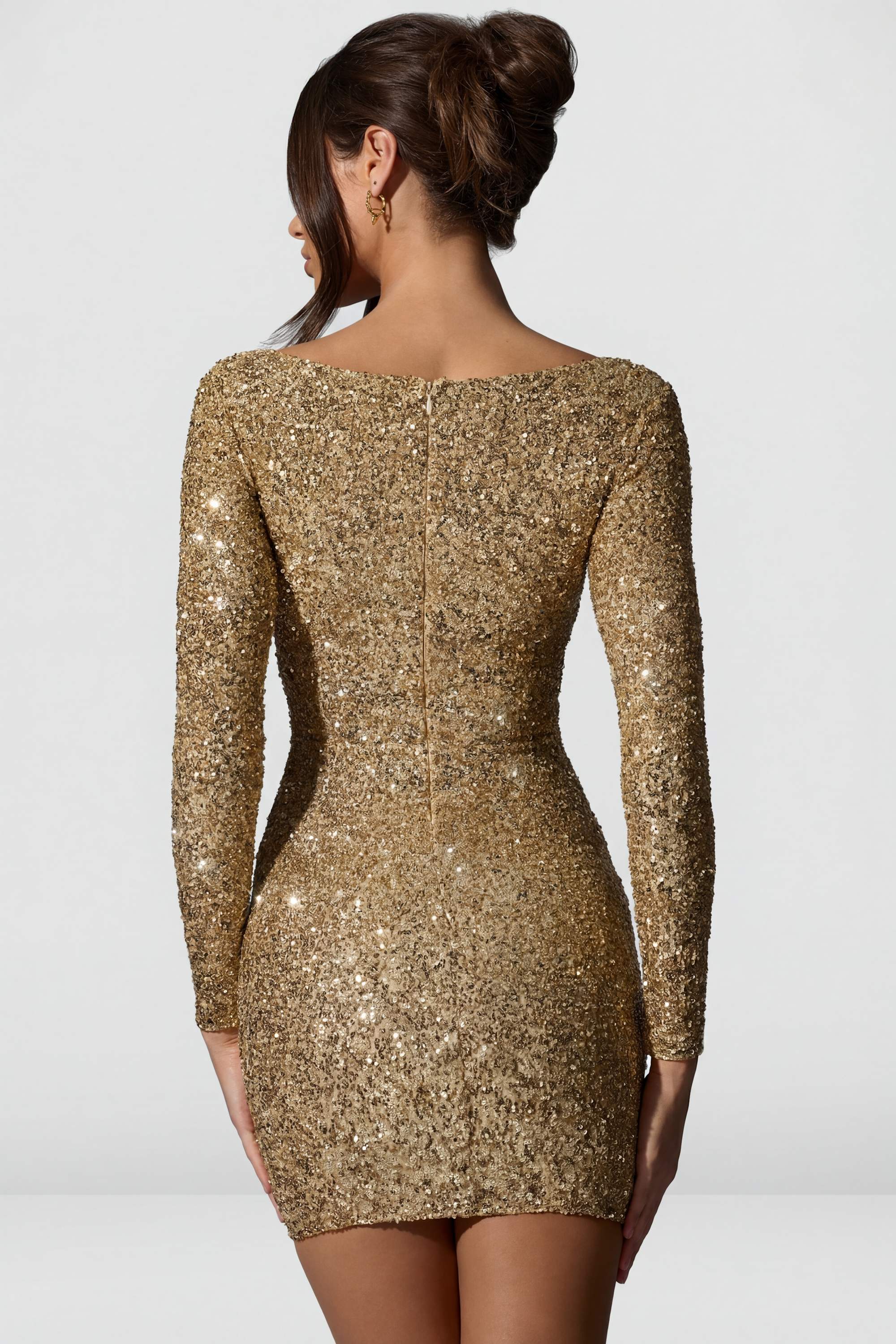 Embellished Sweetheart-Neck Mini Dress in Gold - 8 | Oh Polly Embellished Sweetheart-Neck Mini Dress in Gold - 8 | Oh Polly