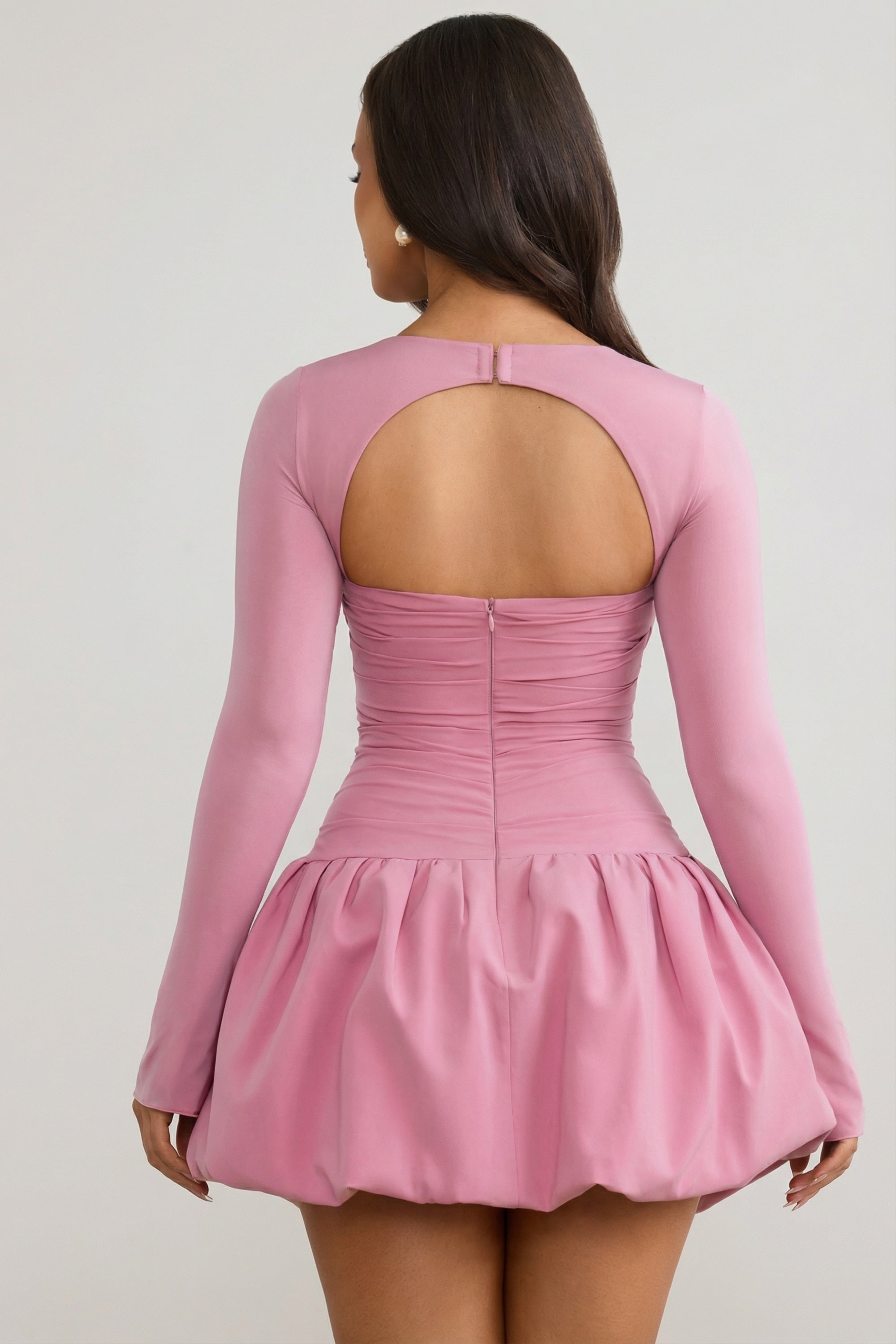 open lace back dress Aje ‘Bubble Hem’ Mini in Pink main image 0