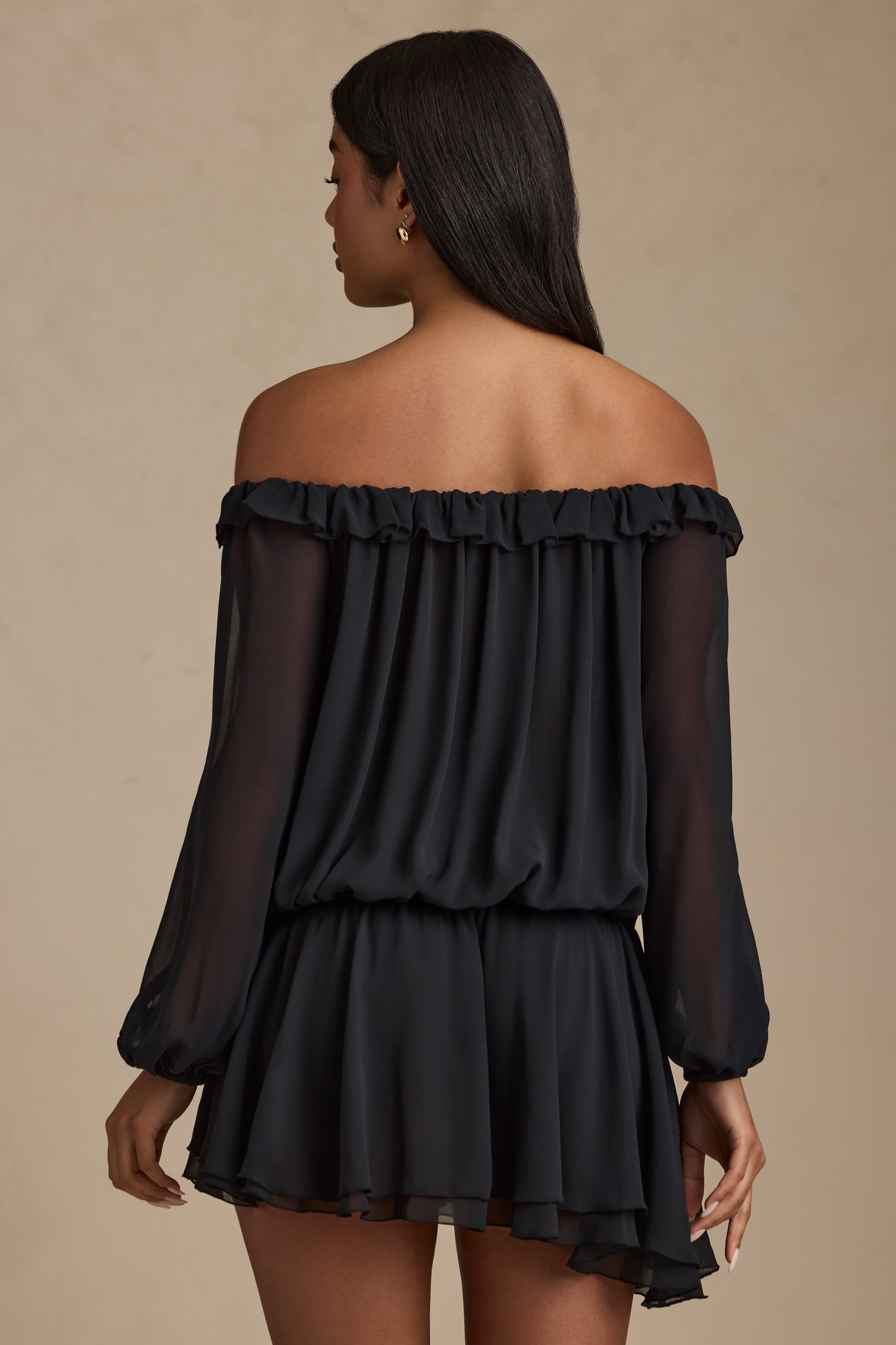 Onlmenia Ls Balloon Short Dress Black