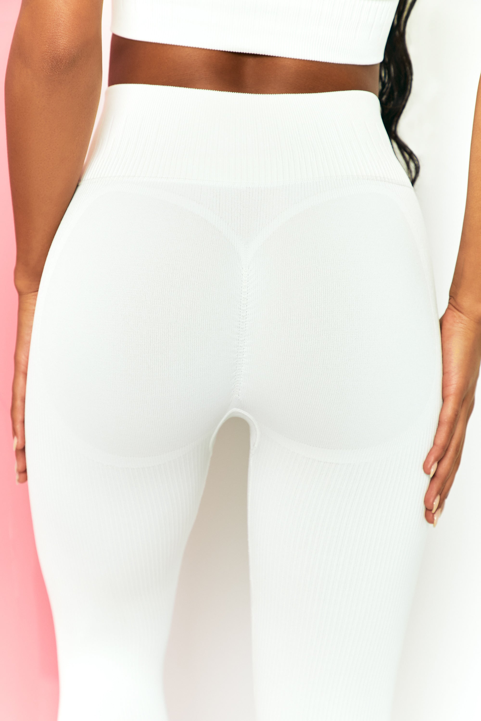 $195 Port De Bras Women's White Stelle Ruched Drawstring Leggings Pants  Size M