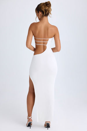 Cut-Out Bandeau Maxi Dress in White - XL | Oh Polly Cut-Out Bandeau Maxi Dress in White - XL | Oh Polly