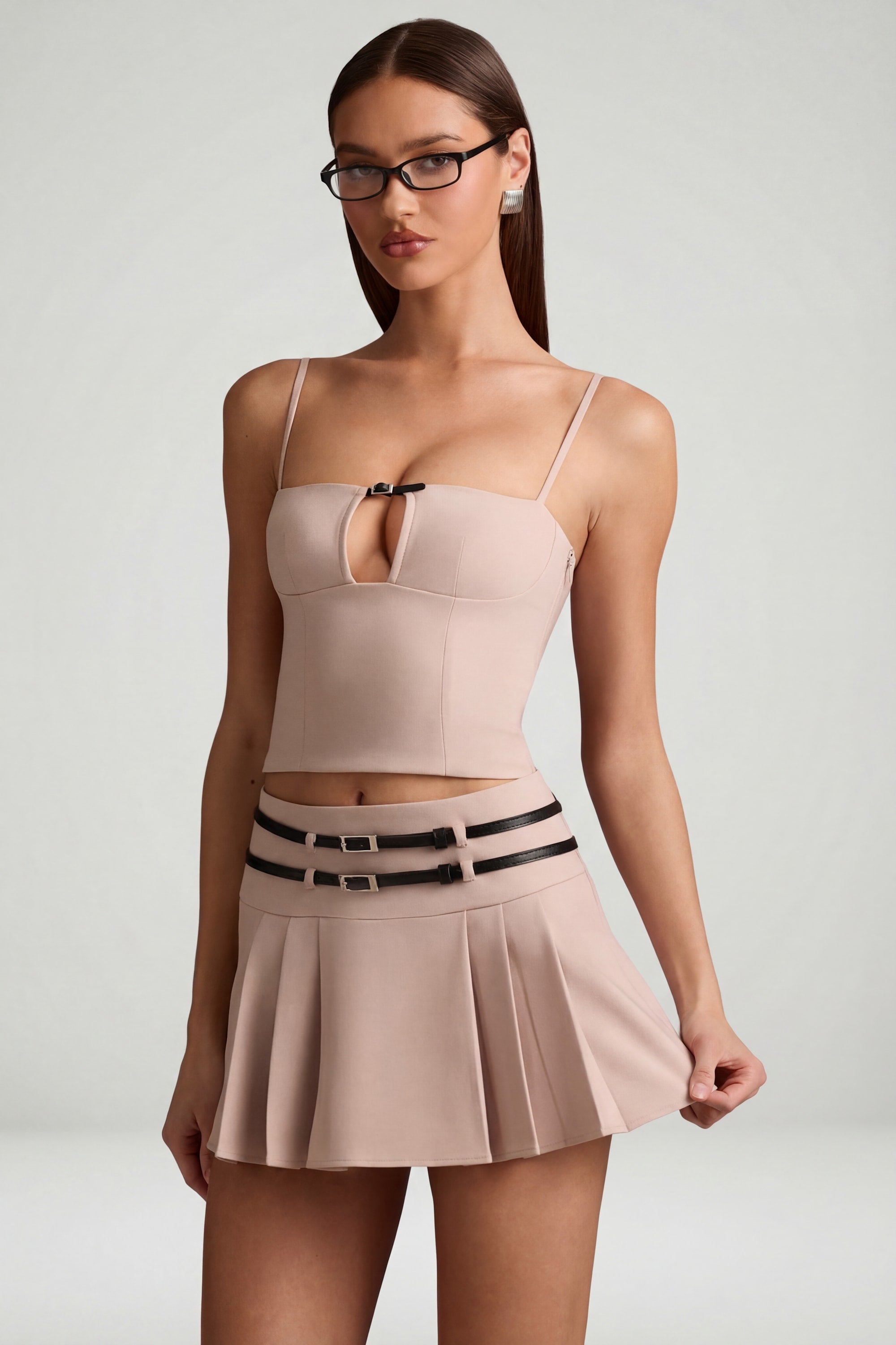 Vivia Cut-Top Camisole Top in Mushroom | Oh Polly – Oh Polly US