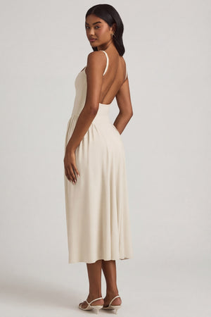 Modal A-Line Midaxi Dress in Ivory - S | Oh Polly Modal A-Line Midaxi Dress in Ivory - S | Oh Polly