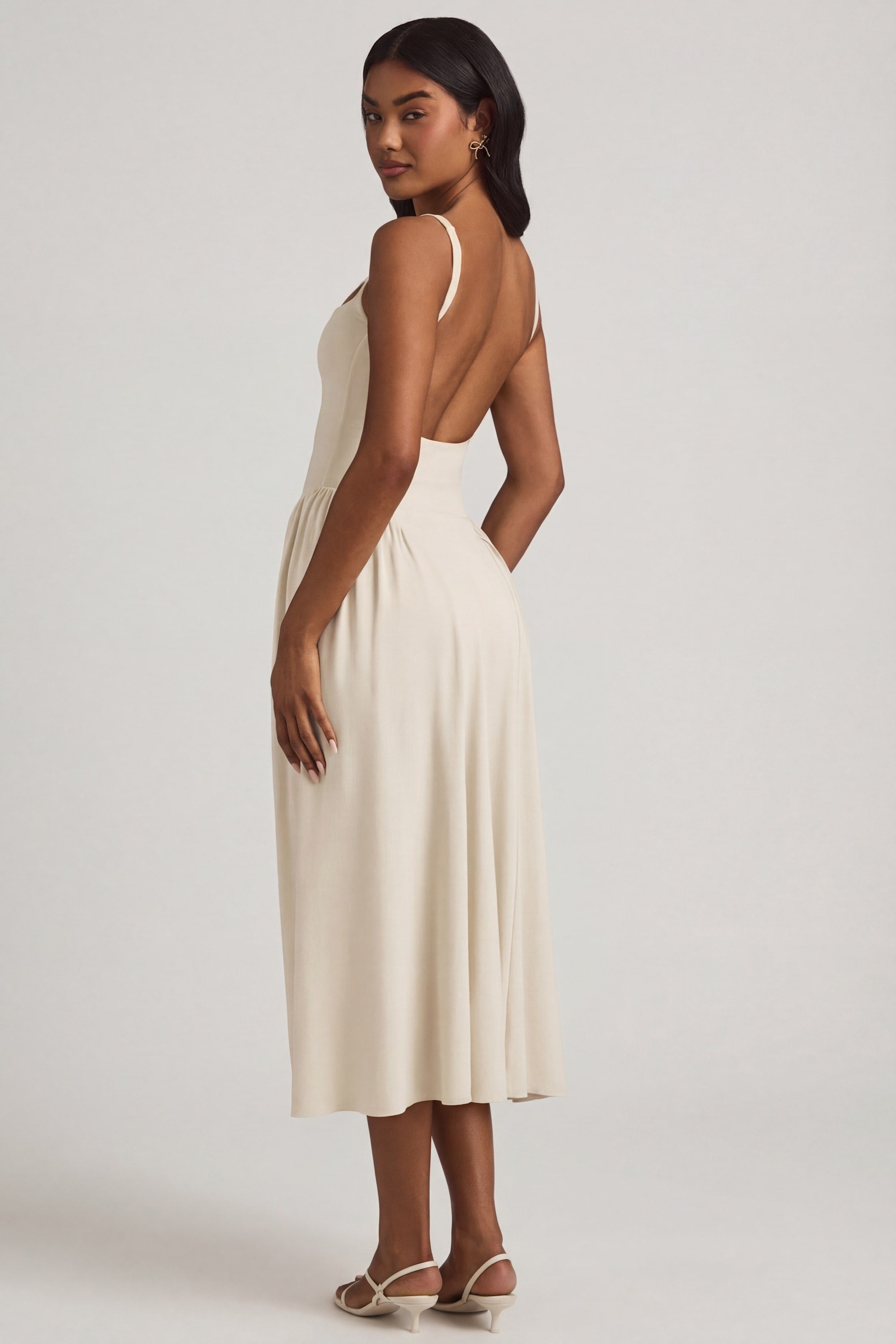 Modal A-Line Midaxi Dress in Ivory