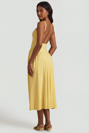 Modal A-Line Midaxi Dress in Pastel Yellow - XS Modal A-Line Midaxi Dress in Pastel Yellow - XS