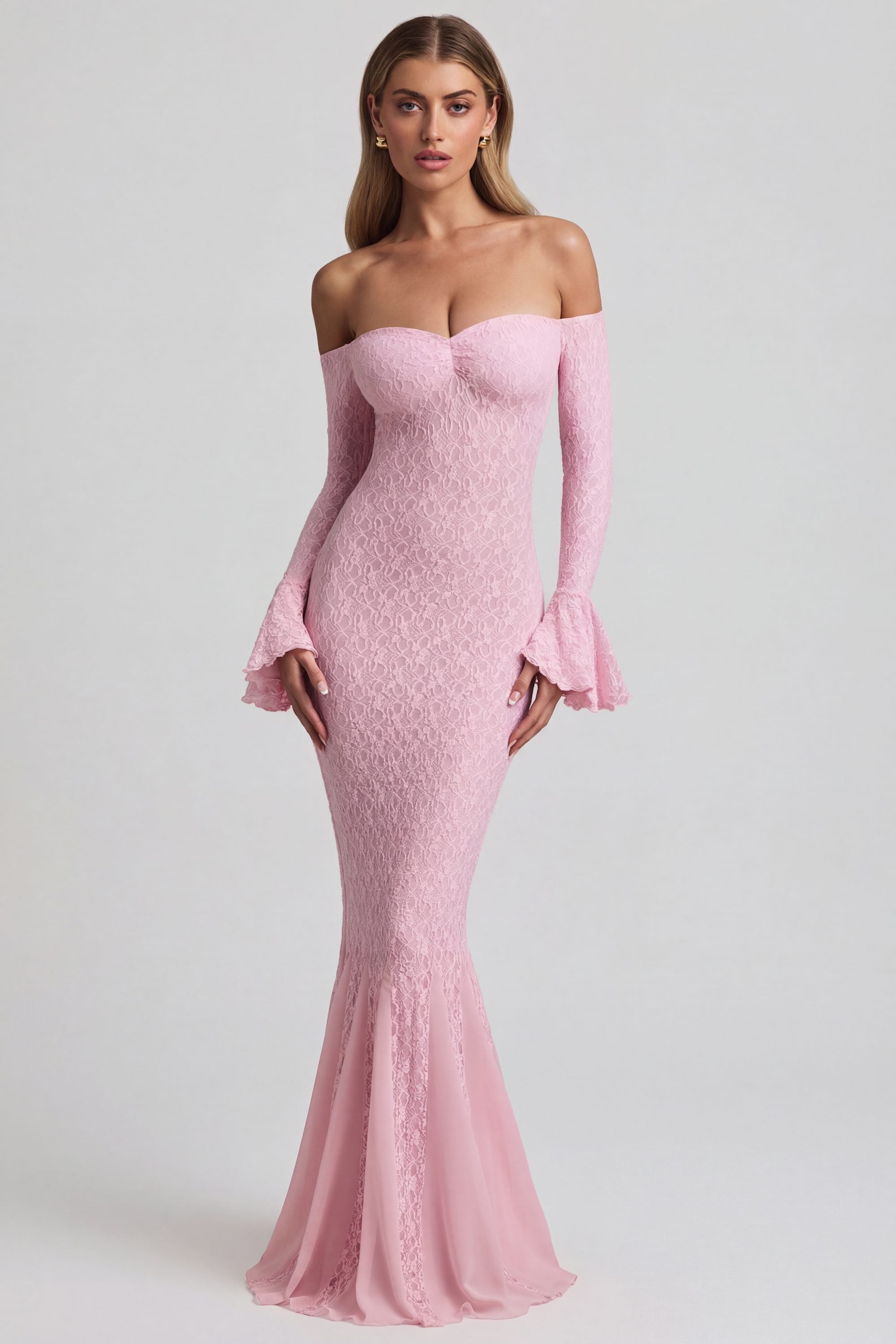 Adia Embellished Cut Out Mini Dress in Soft Pink