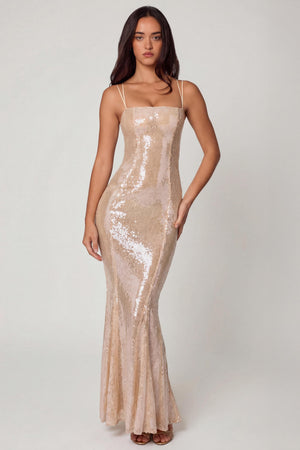 Embellished Square Neck Lace Gown in Pale Peach | Oh Polly Embellished Square Neck Lace Gown in Pale Peach | Oh Polly