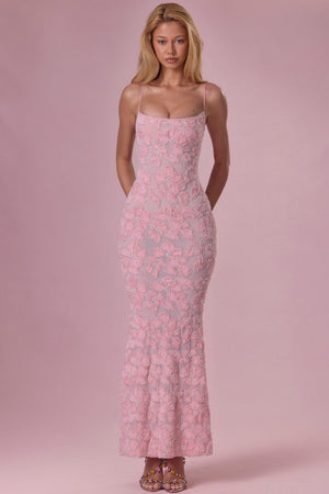 Valora Embellished Square Neck Maxi Dress in Blush Pink | Oh Polly Valora Embellished Square Neck Maxi Dress in Blush Pink | Oh Polly