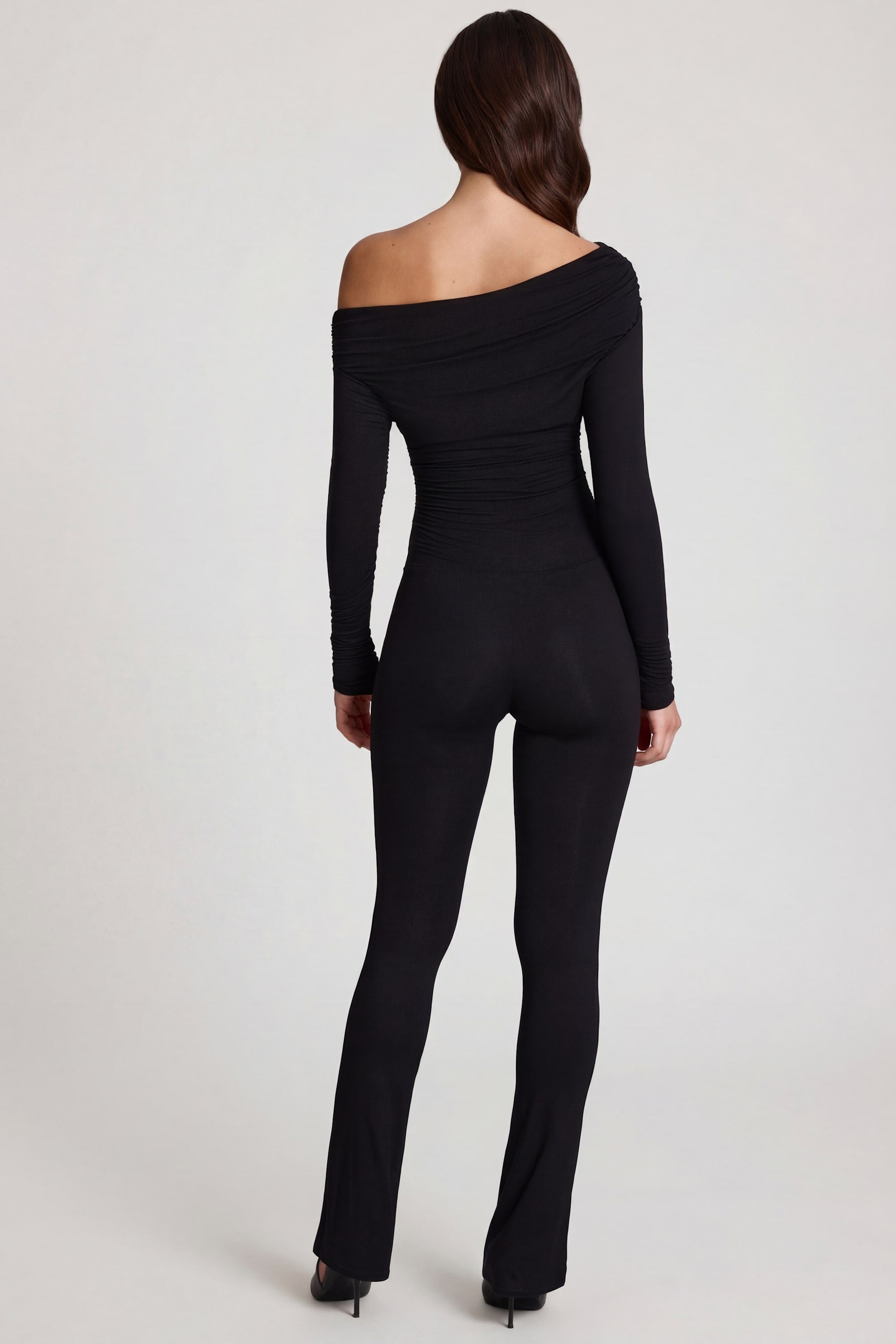 Calla Modal Lace-Trim Capri Jumpsuit in Black | Oh Polly – Oh Polly US