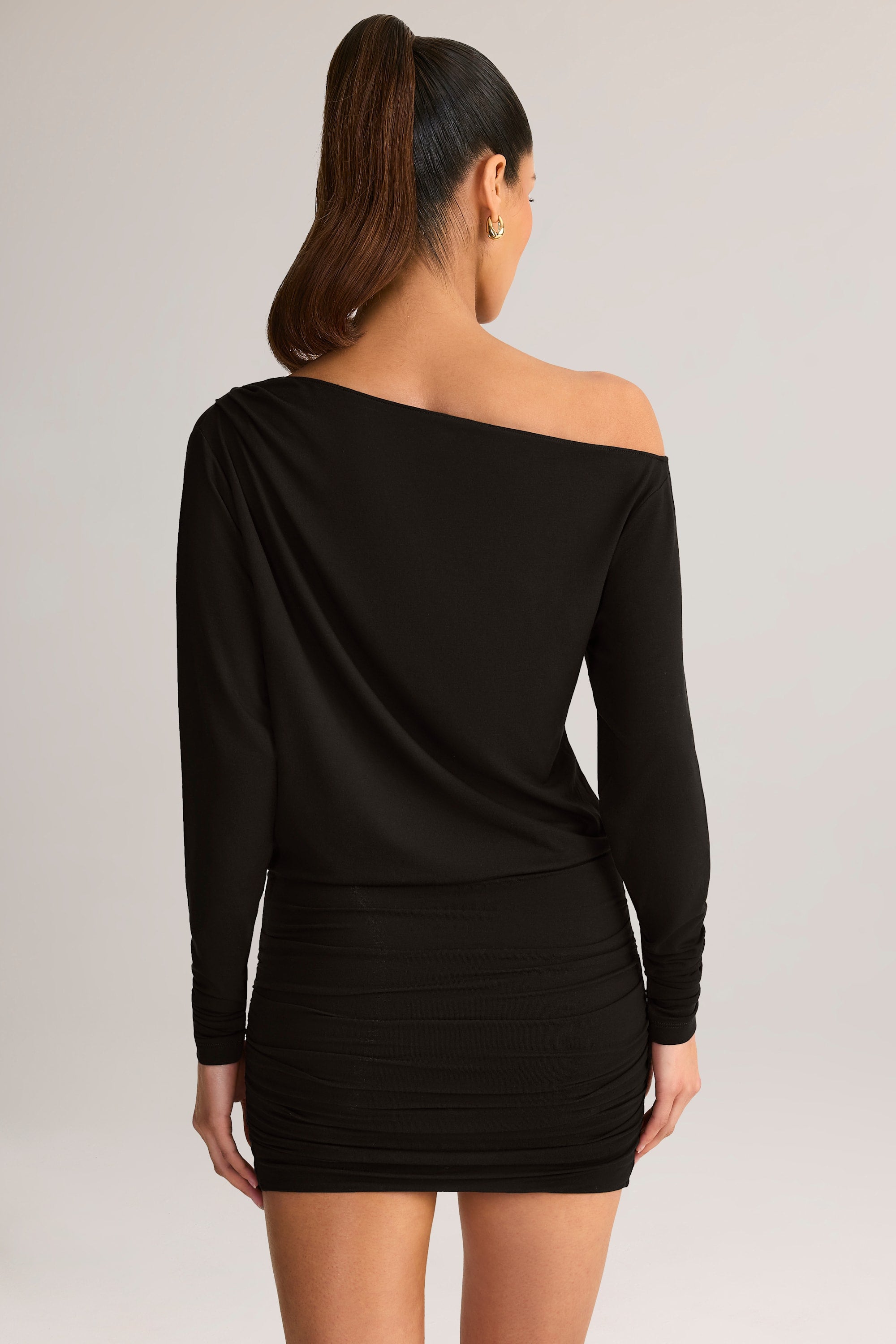 cowl back mini dress ASOS DESIGN sleeveless in black fit mini dress with a V Mira Modal Cowl-Back Mini Dress