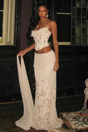 Embellished Draped Mid-Rise Gown Skirt in Gold - 6 | Oh Polly Embellished Draped Mid-Rise Gown Skirt in Gold - 6 | Oh Polly