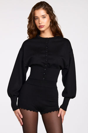 Knit Cardigan in Black