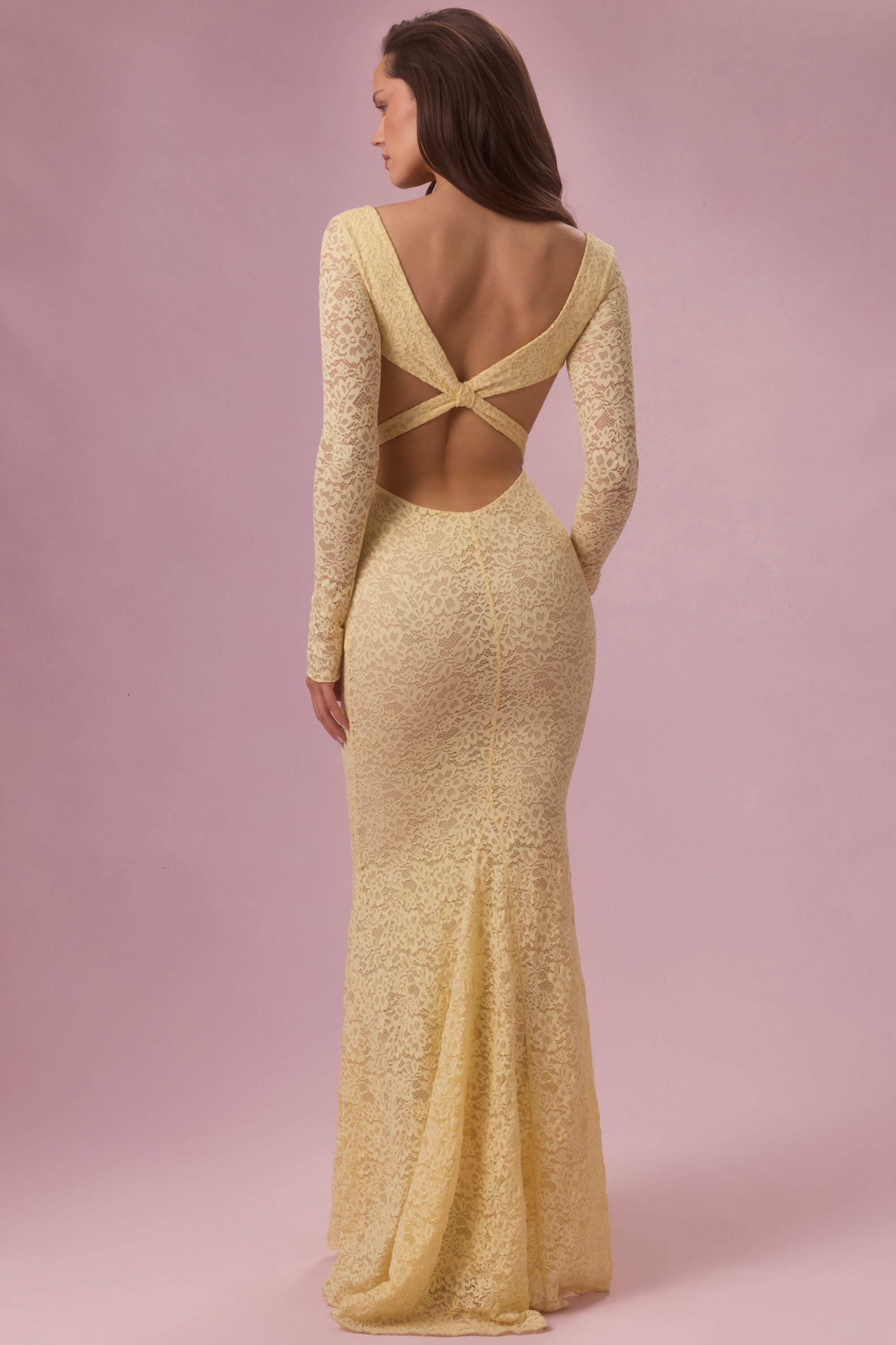 lace maxi dress yellow Dream Sight Satin Stolen Goods Extreme Cowl Halterneck Maxi Dress