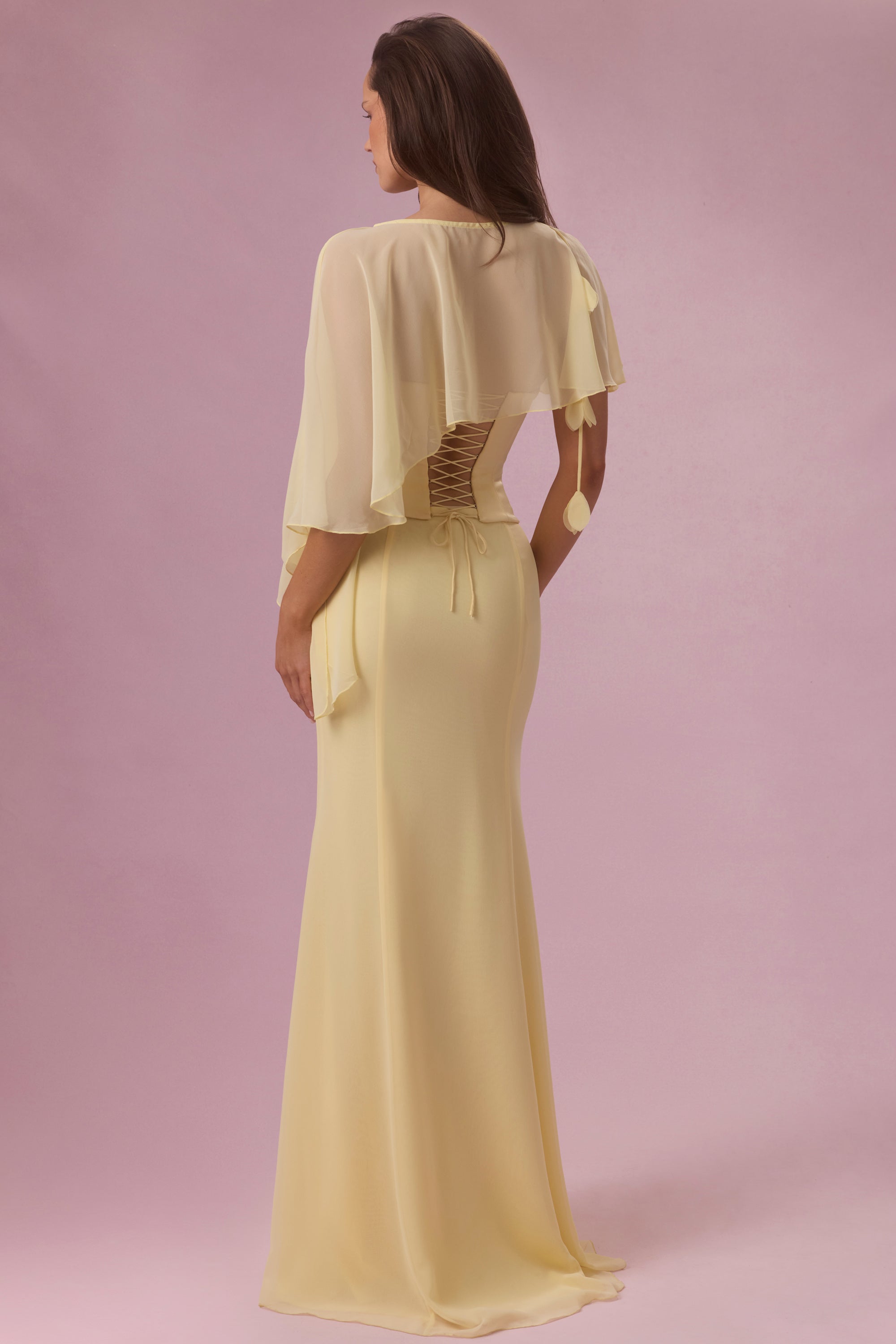 Chiffon Cape in Butter - One Size