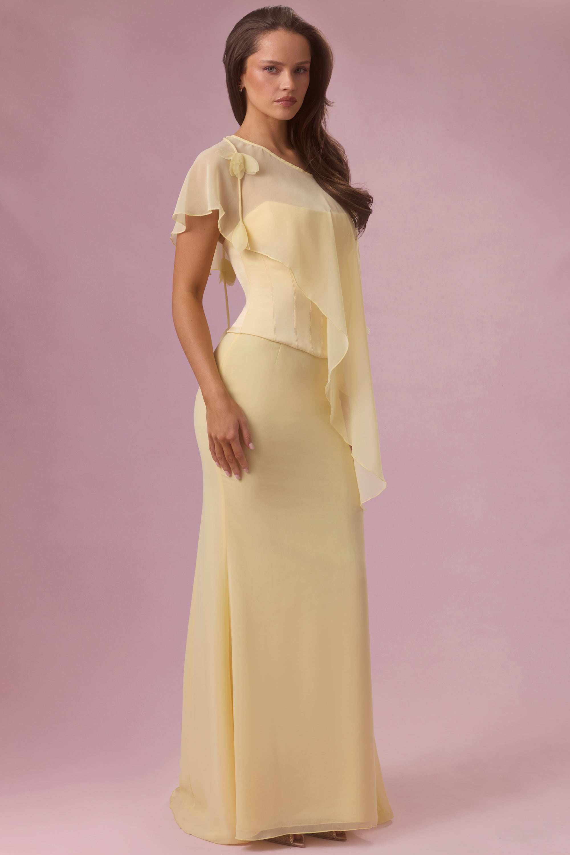 Chiffon Cape in Butter - One Size